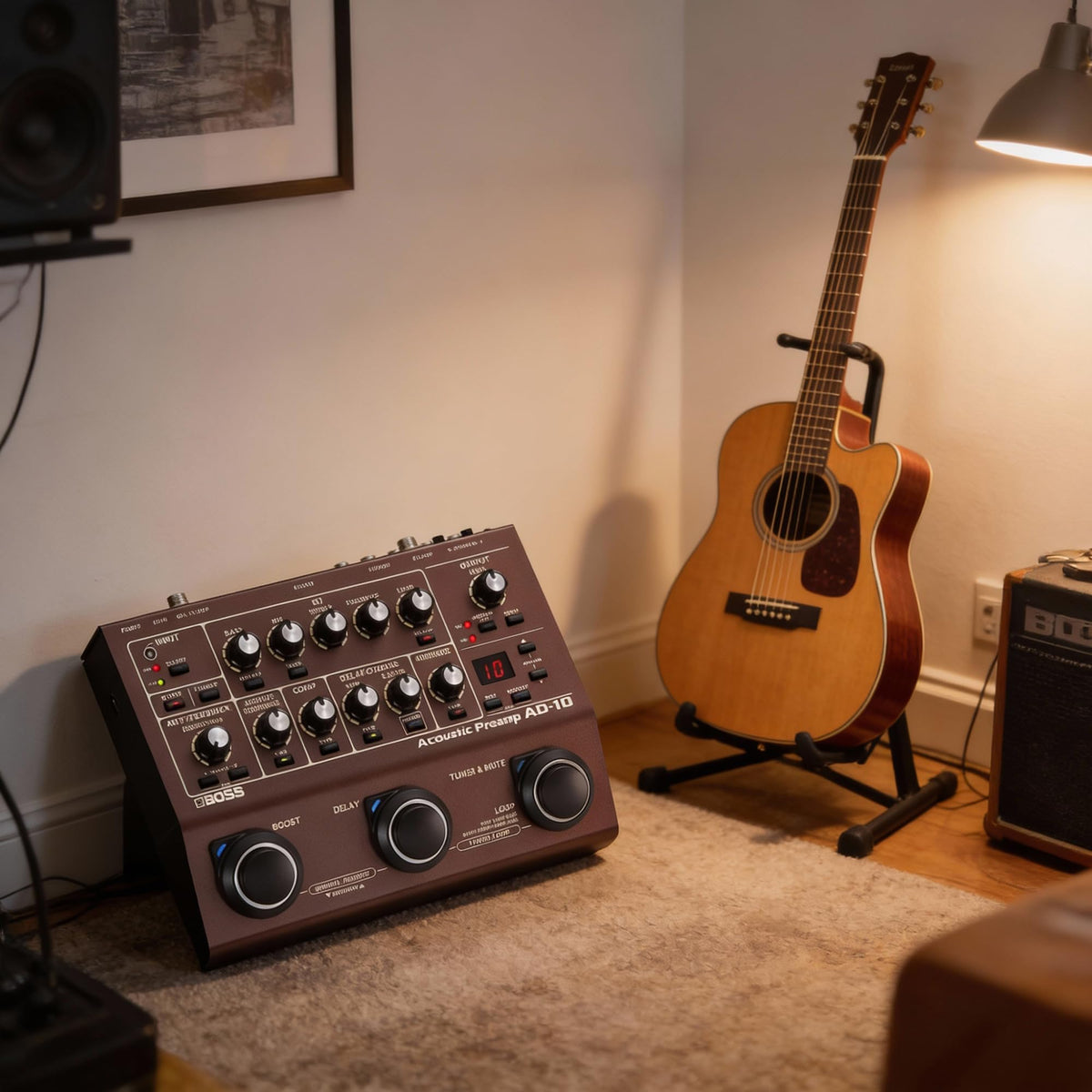 Boss AD-10 Acoustic Preamp w/ Power Supply