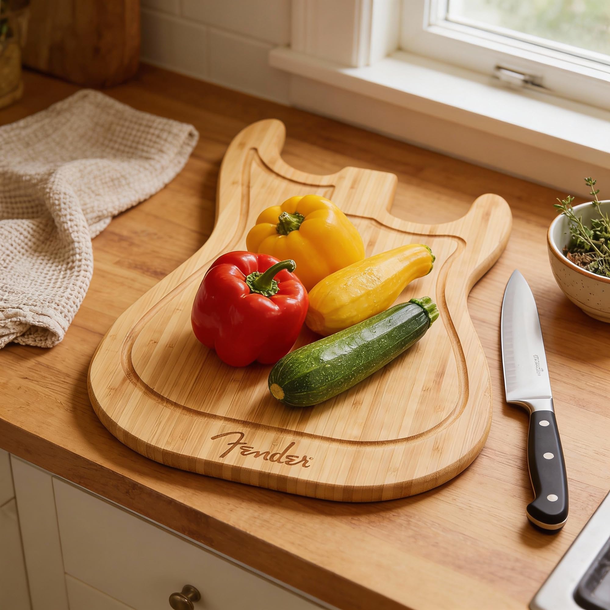 Fender Stratocaster Cutting Board w/ Picks