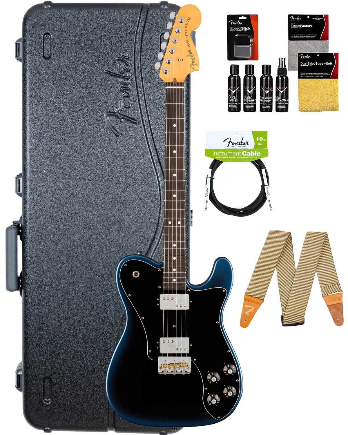 Fender American Professional II Telecaster Deluxe - Dark Night w/ Cleaning Kit