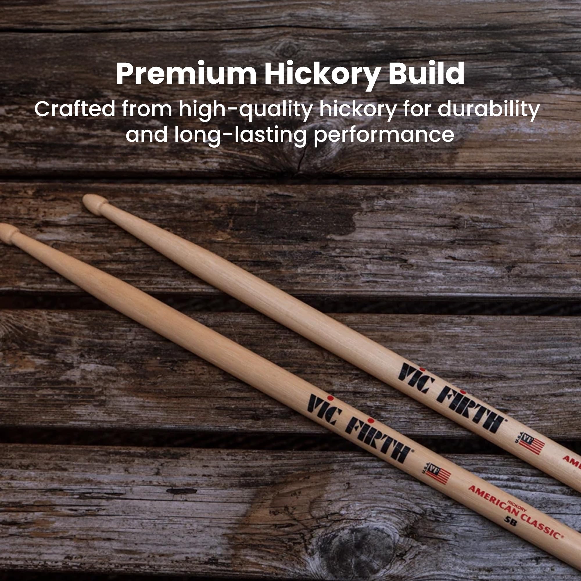 Vic Firth American Classic 5B Drumsticks - 4 Pack