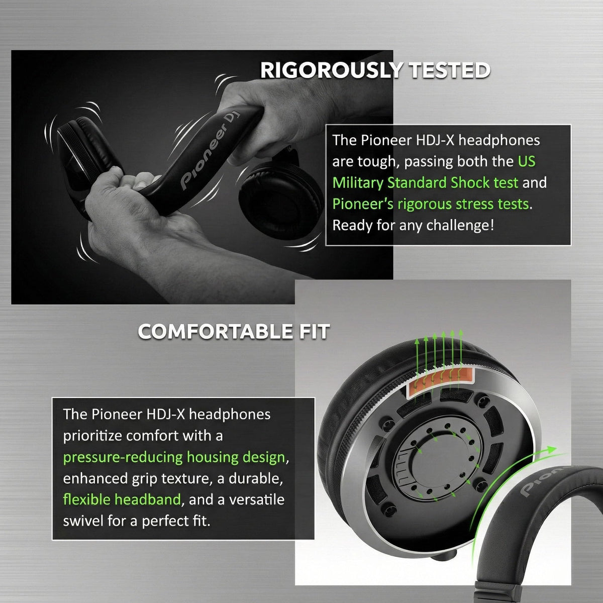 Pioneer DJ HDJ-X5 Over-Ear DJ Headphones - Black w/ Headphones Case