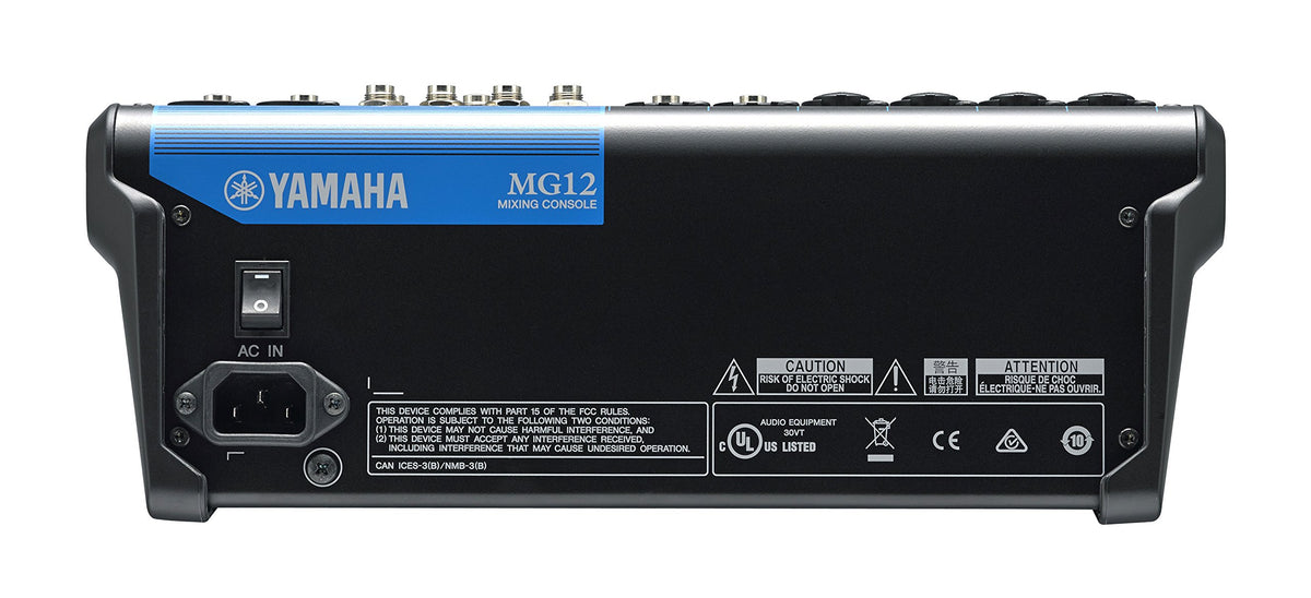 Yamaha MG12 Mixer w/ XLR Cables