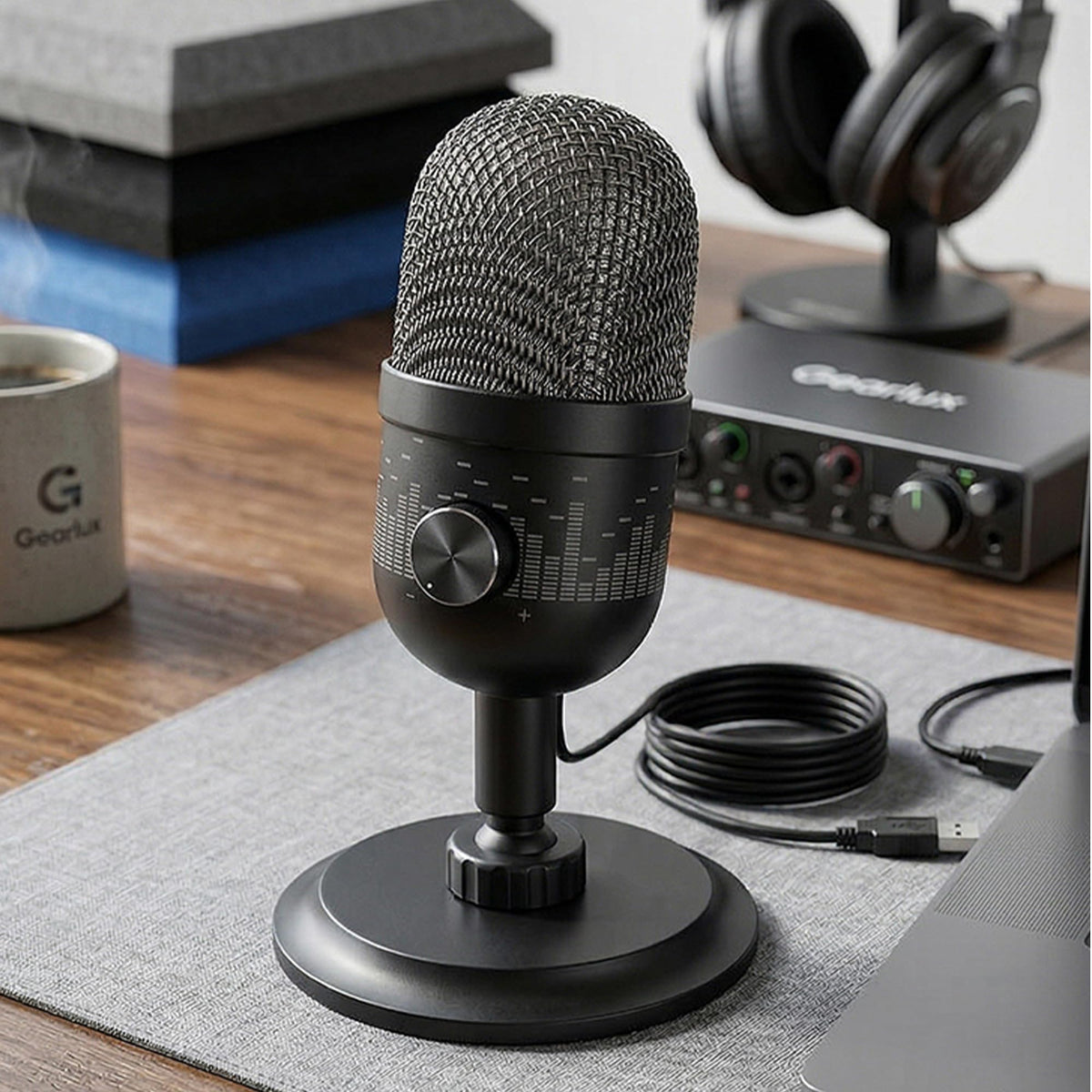Gearlux USB Condenser Microphone with Stand