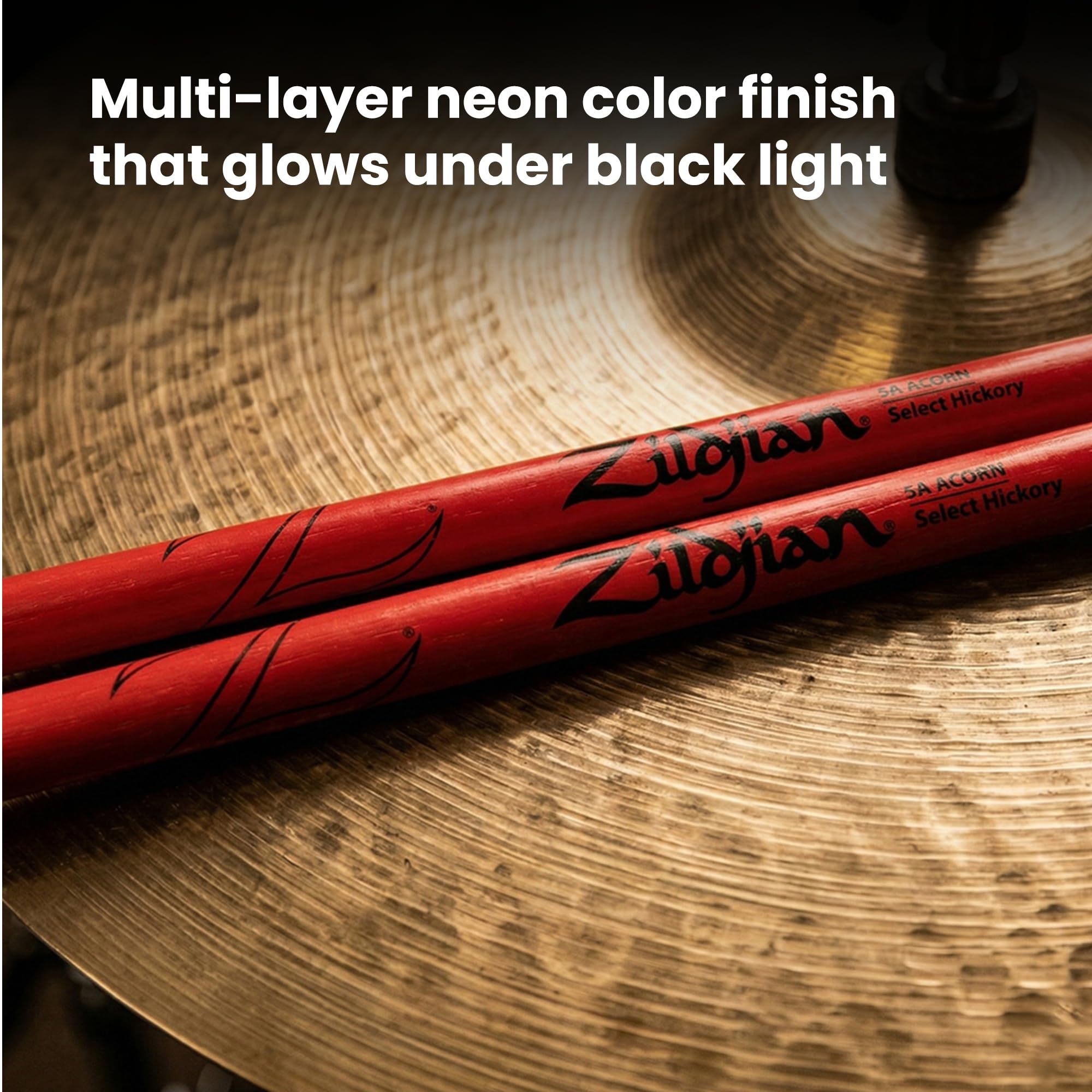 Zildjian 5A Acorn Neon Pink Drumsticks - 12 Pack