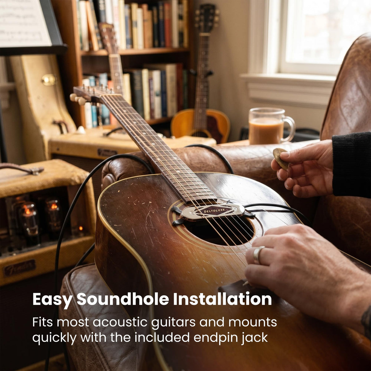 Gretsch Deltoluxe Acoustic Soundhole Pickup - Chrome
