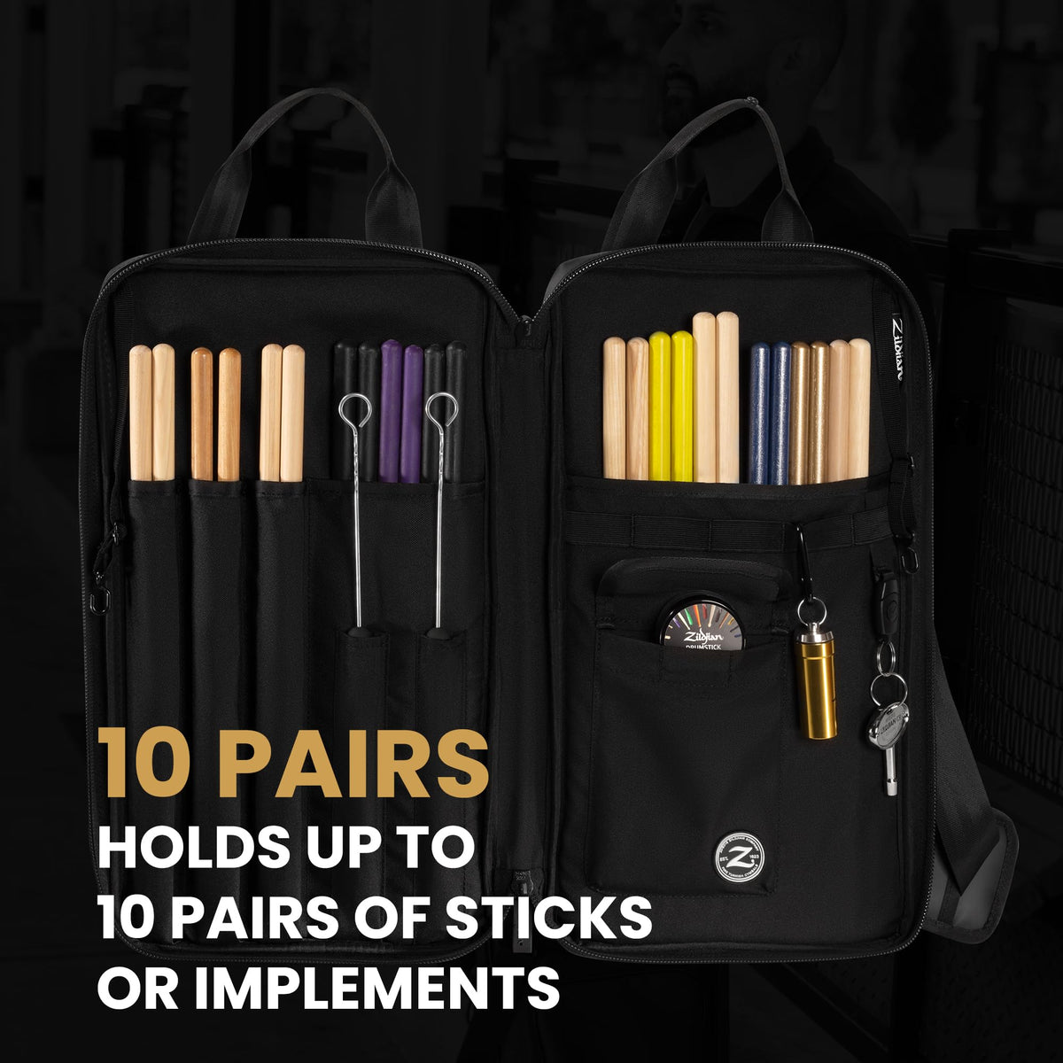 Zildjian ZXSB00402 Zildjian Gigging Stick Bag - Black