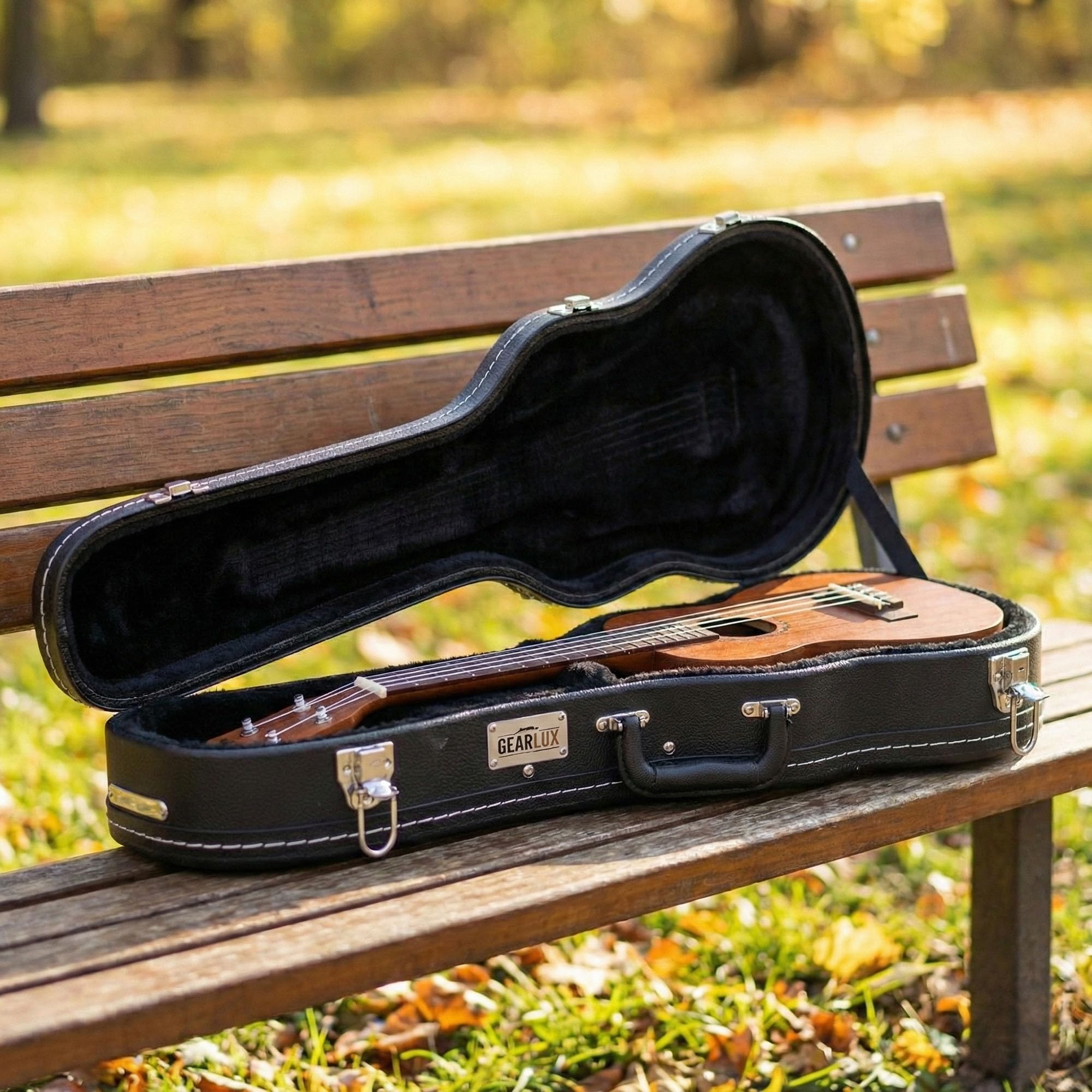 Gearlux Wooden Soprano Ukulele Case - Black