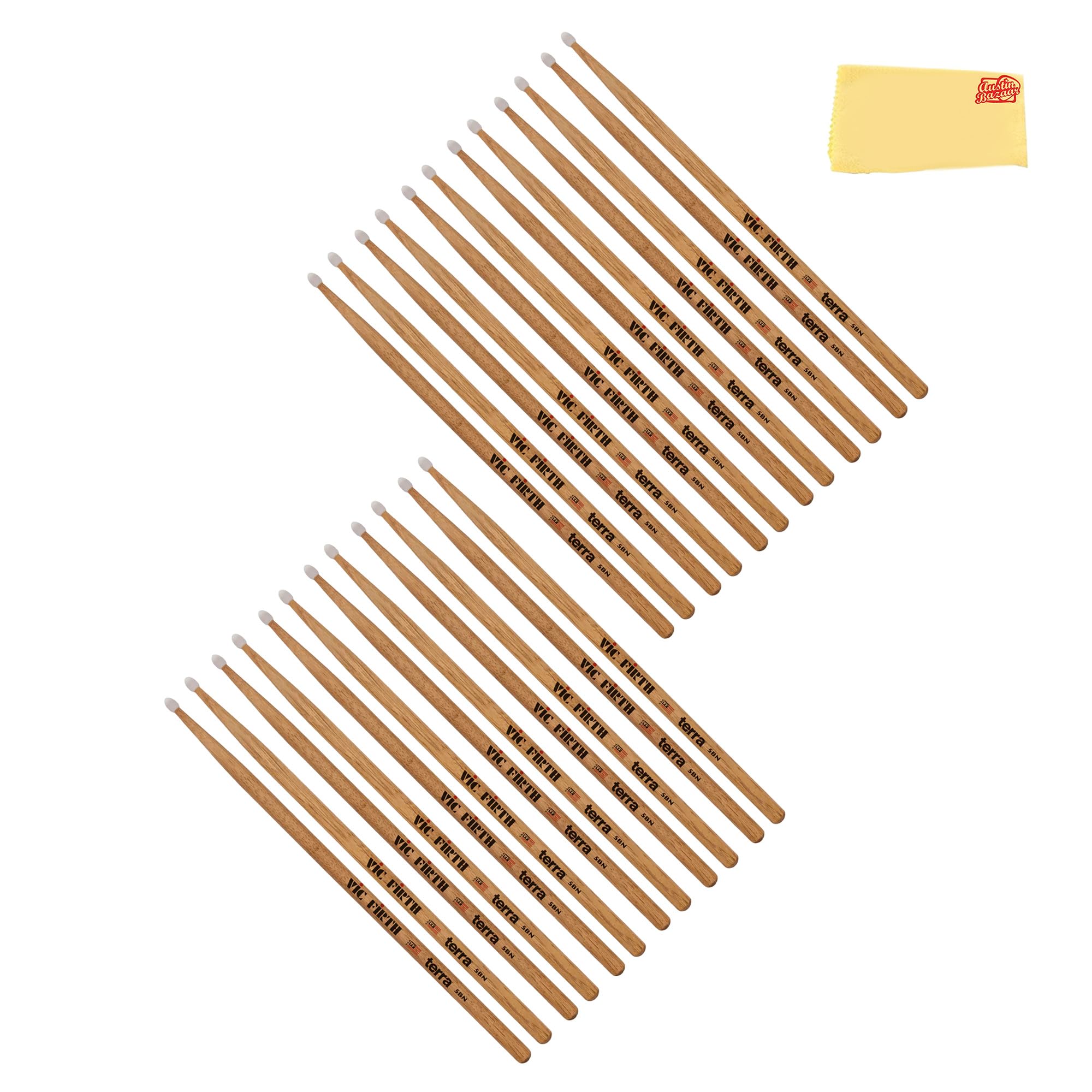 Vic Firth American Classic 5B Terra Nylon Tip Drumsticks - 12 Pack