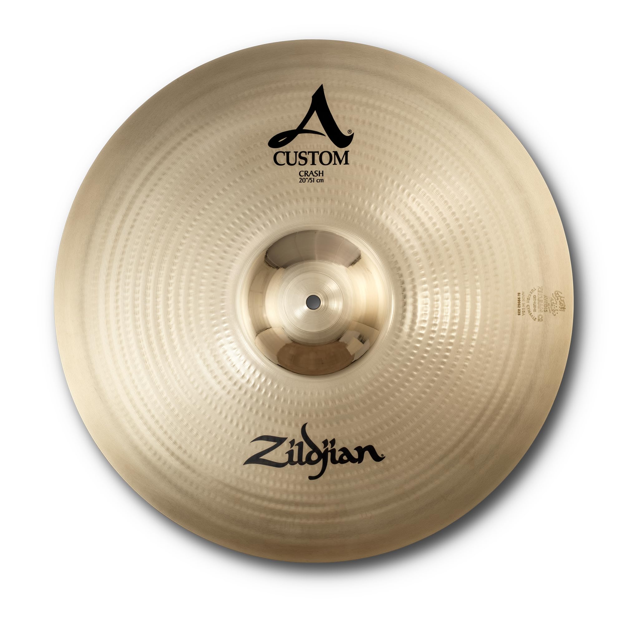 Zildjian A20588 20" A Custom Crash Cymbal w/ Drumstick Bag