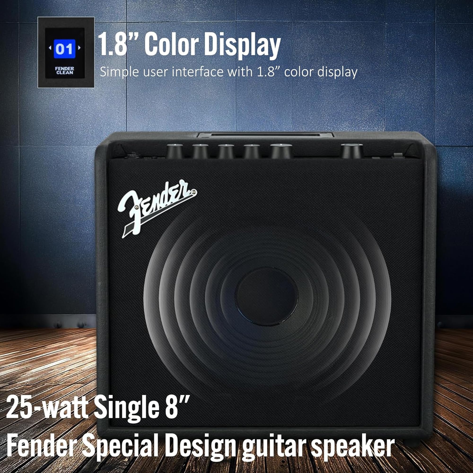 Fender Mustang LT25 Guitar Combo Amplifier w/ Instrument Cable