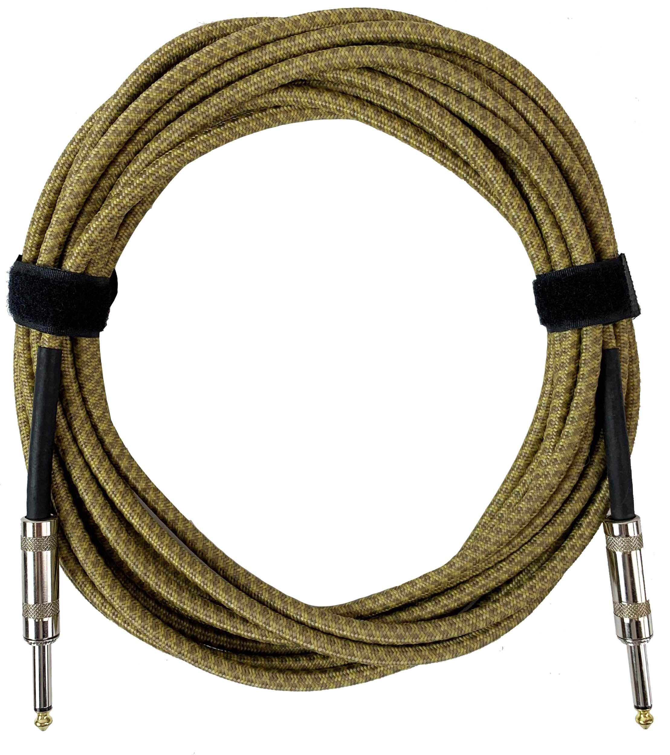 Gearlux Instrument Cable, 1/4 Inch, Straight-Straight, Tweed, 25 Foot