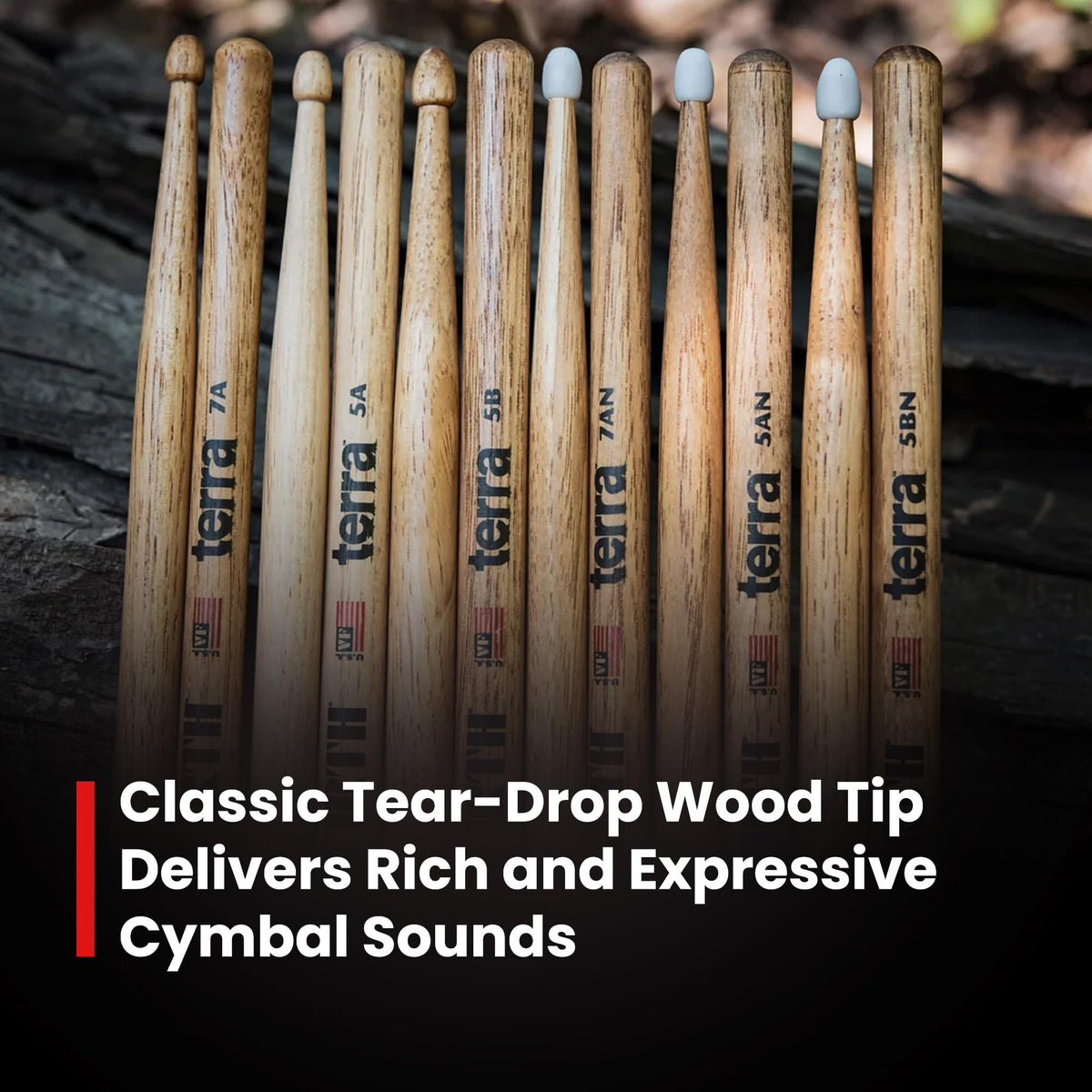 Vic Firth American Classic 5BT Terra Series Drumsticks