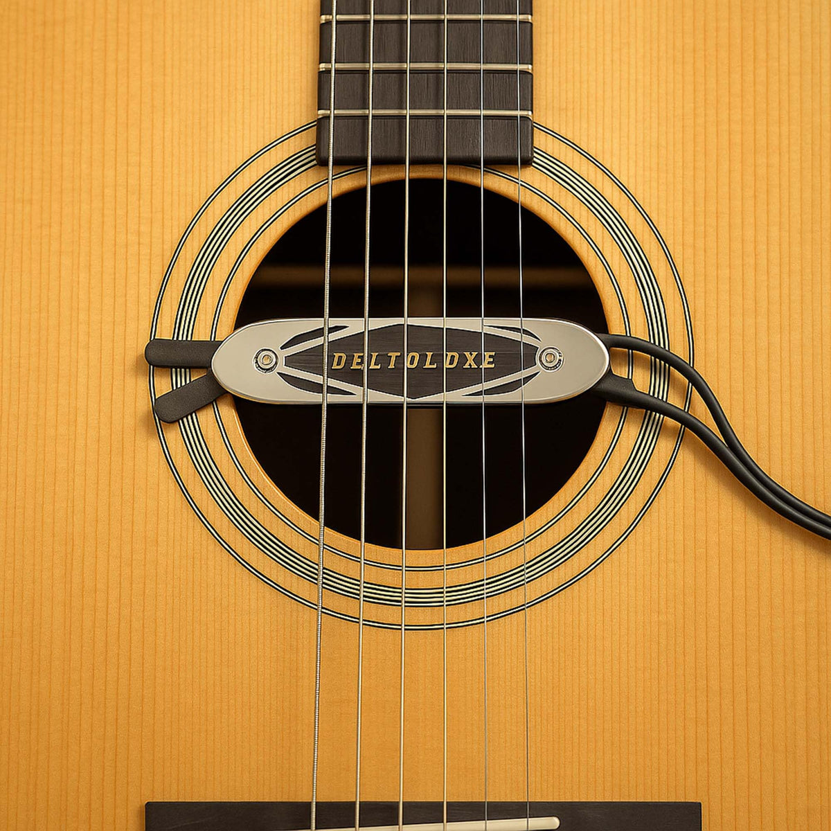 Gretsch Deltoluxe Acoustic Soundhole Pickup - Chrome w/ Picks