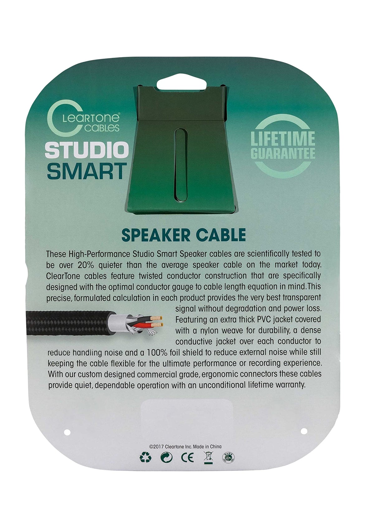 Cleartone 15-Foot Studio Smart Speaker Cable, 14 AWG - 3 Pack