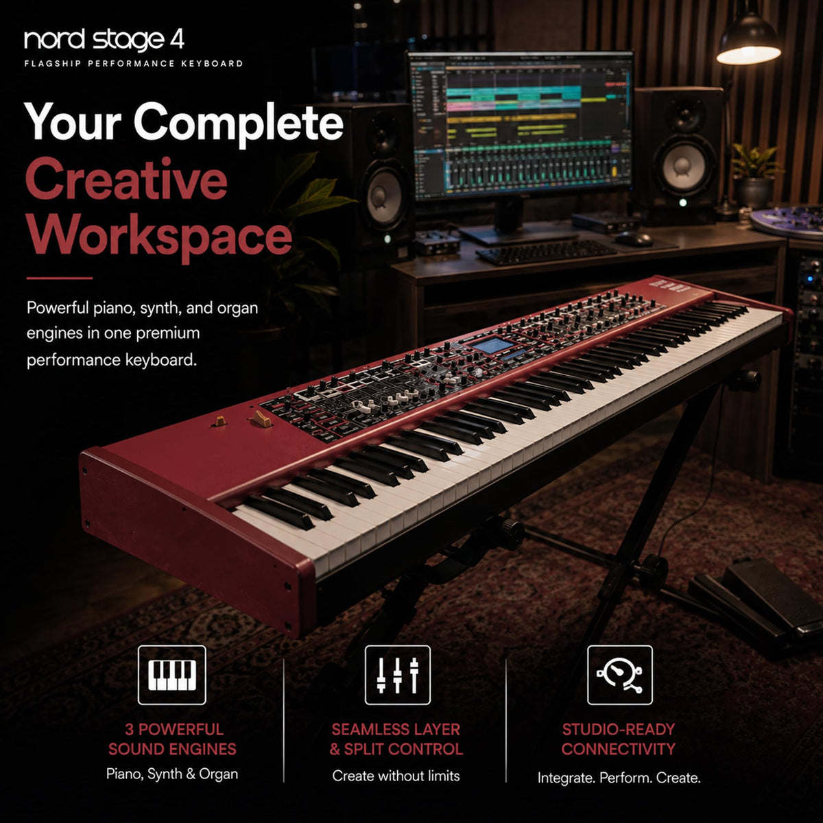 Nord Stage 4 88 Digital Piano w/ Adjustable Stand