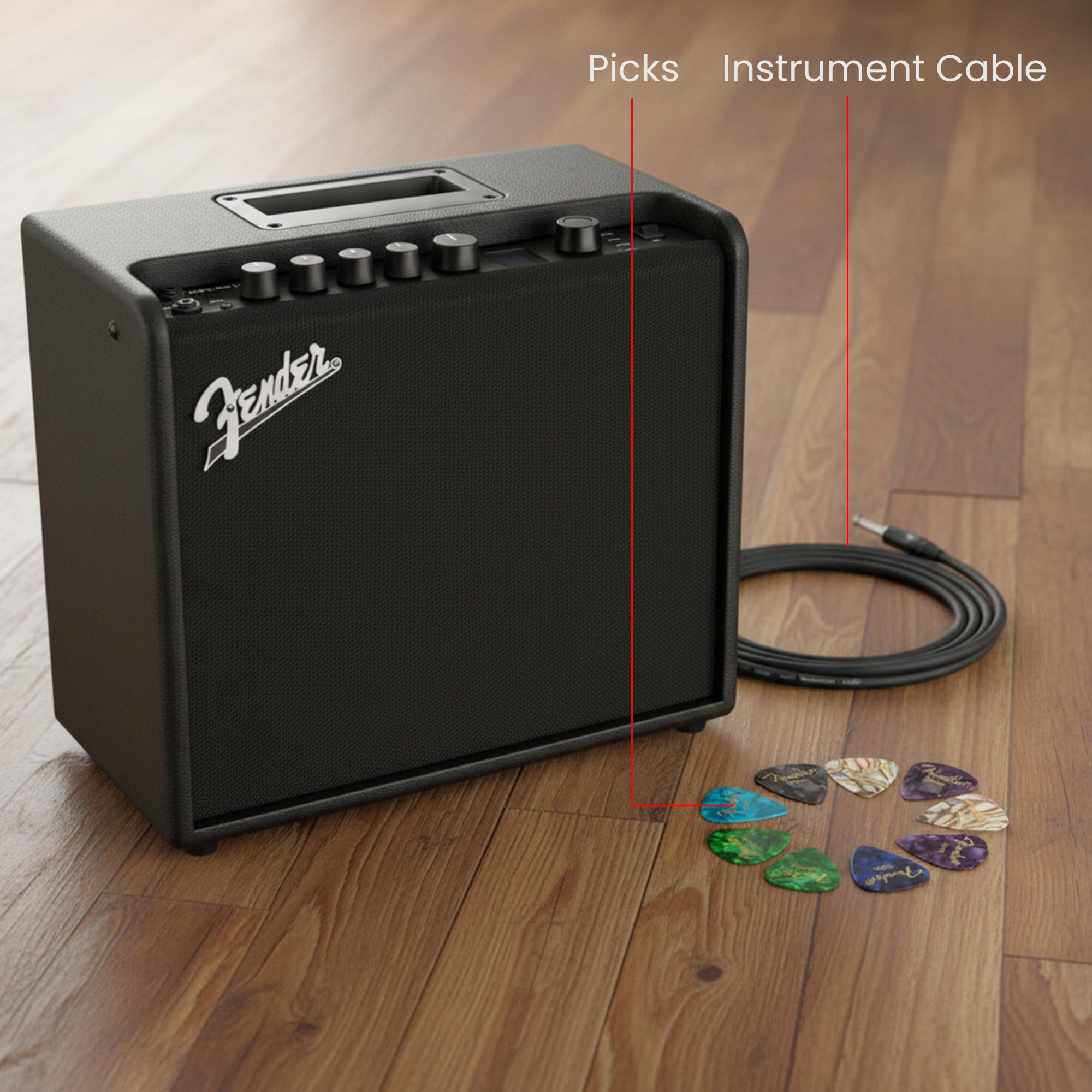 Fender Mustang LT25 Guitar Combo Amplifier w/ Instrument Cable