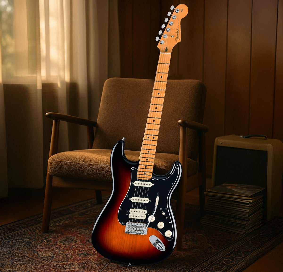 Fender American Professional Classic Stratocaster HSS - 3-Color Sunburst w/ Cleaning Kit