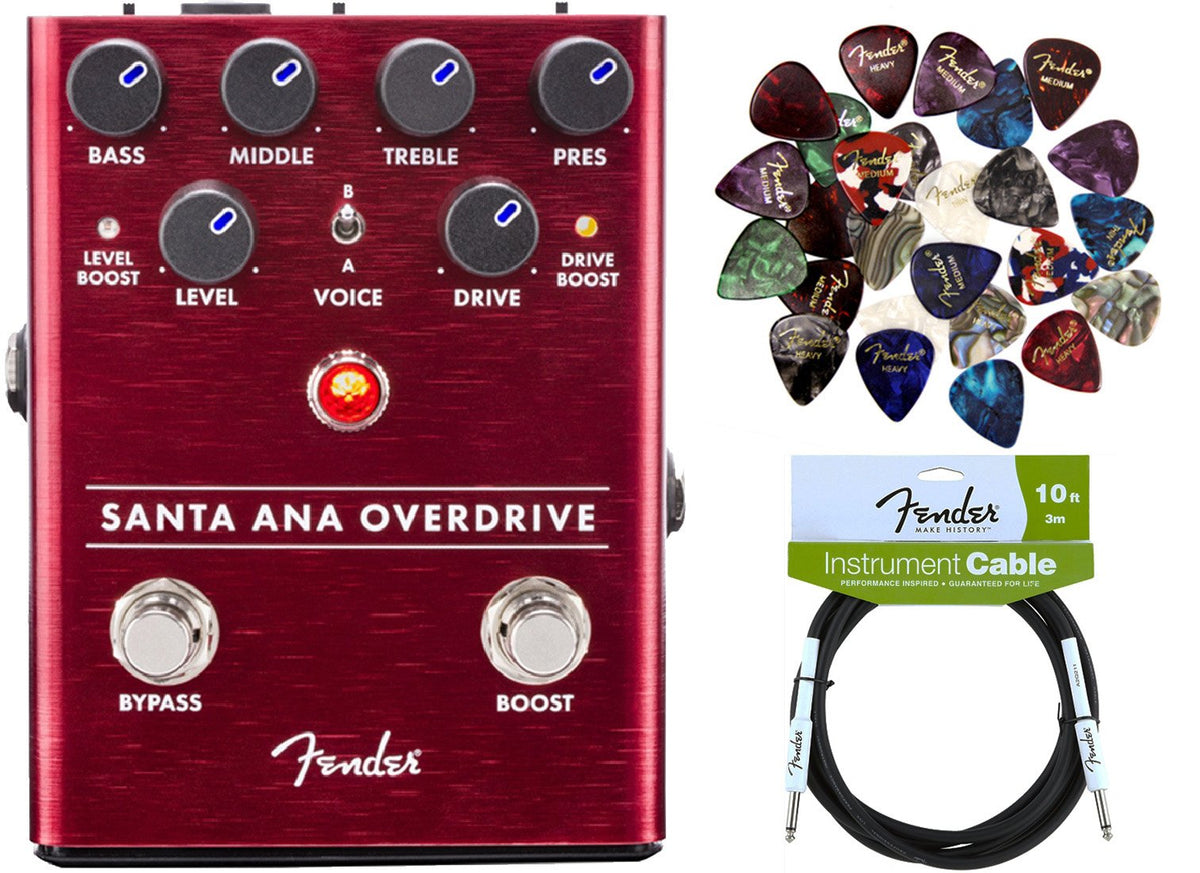 Fender Santa Ana Overdrive Pedal w/ Instrument Cable
