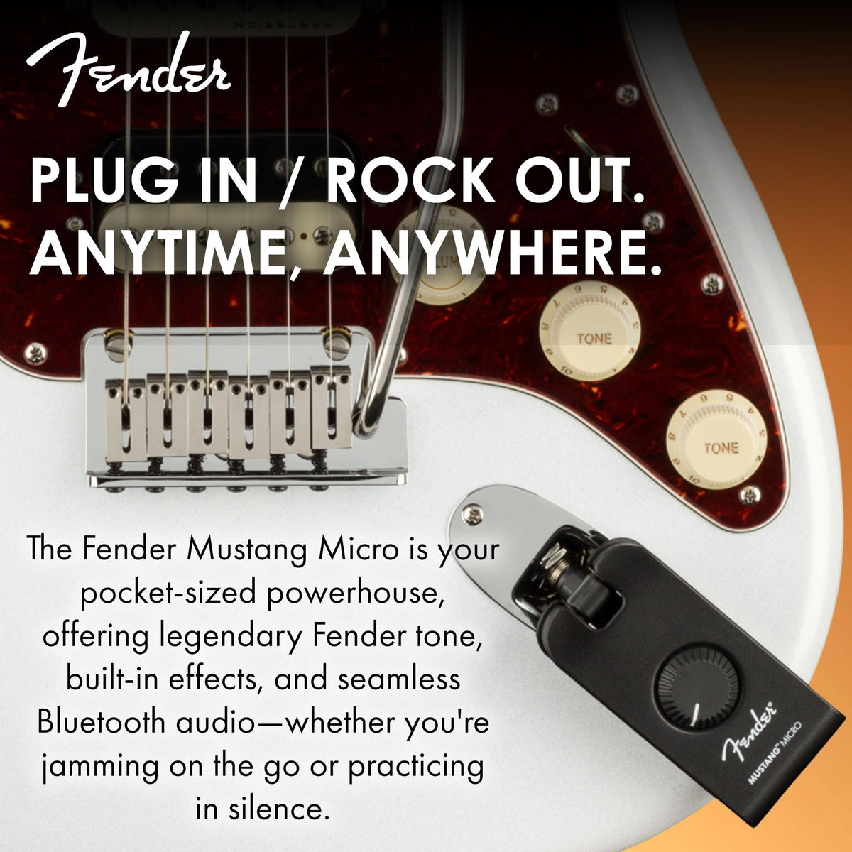 Fender Mustang Micro Personal Guitar Amplifier w/ Picks
