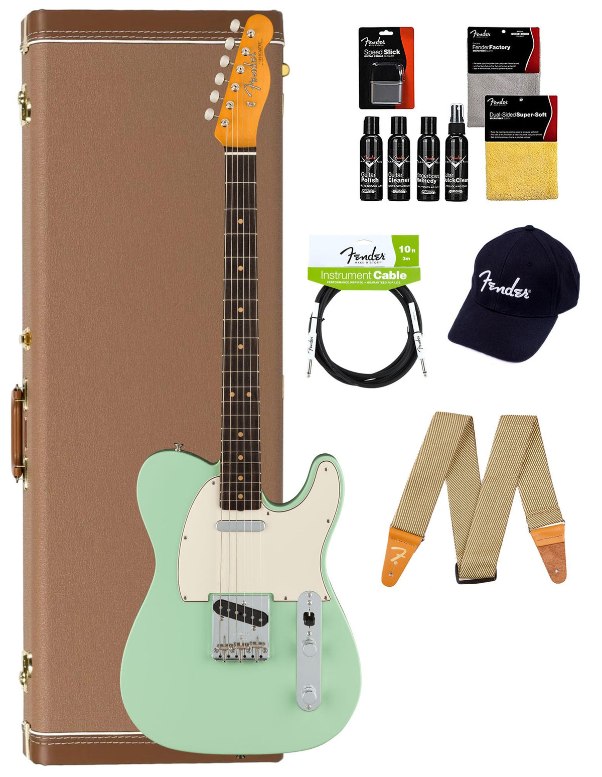 Fender American Vintage II 1963 Telecaster - Surf Green w/ Guitar Cleaning Kit