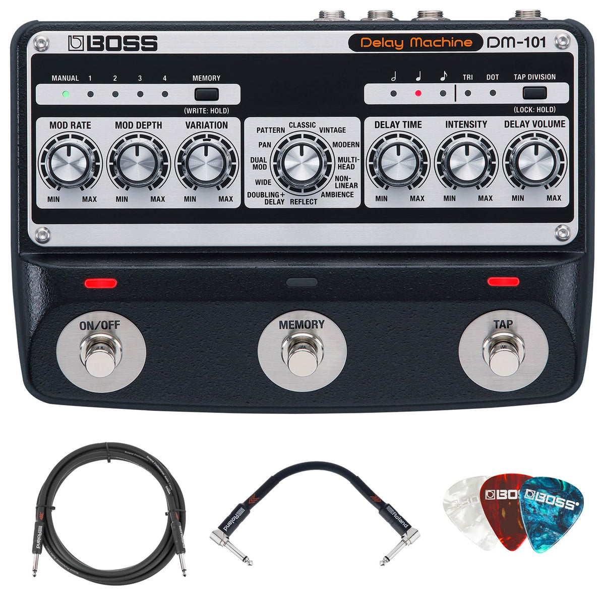 Boss DM-101 Delay Machine w/ Instrument Cable
