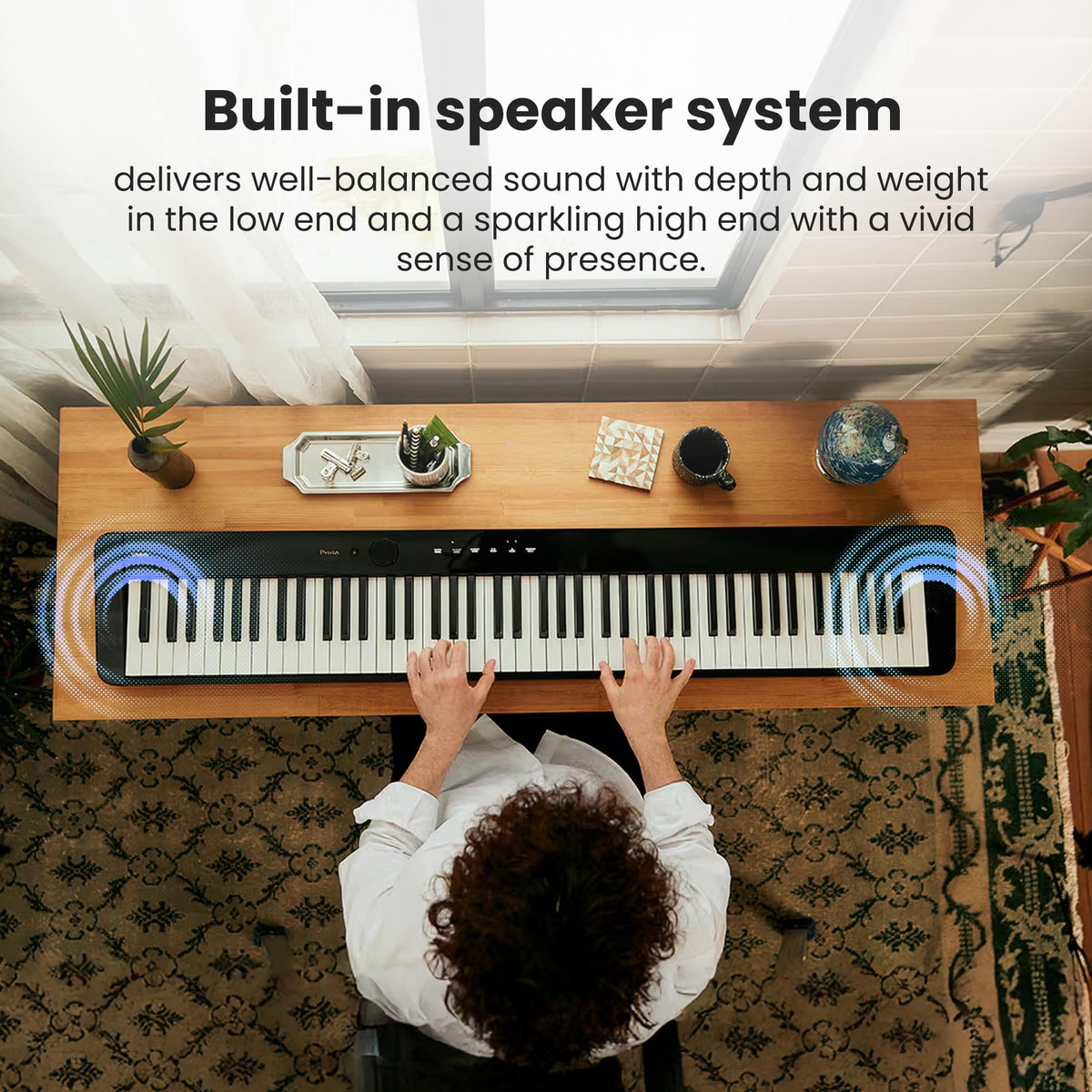 Casio PX-S5000 Privia Slim Digital Piano - Black w/ Adjustable Stand
