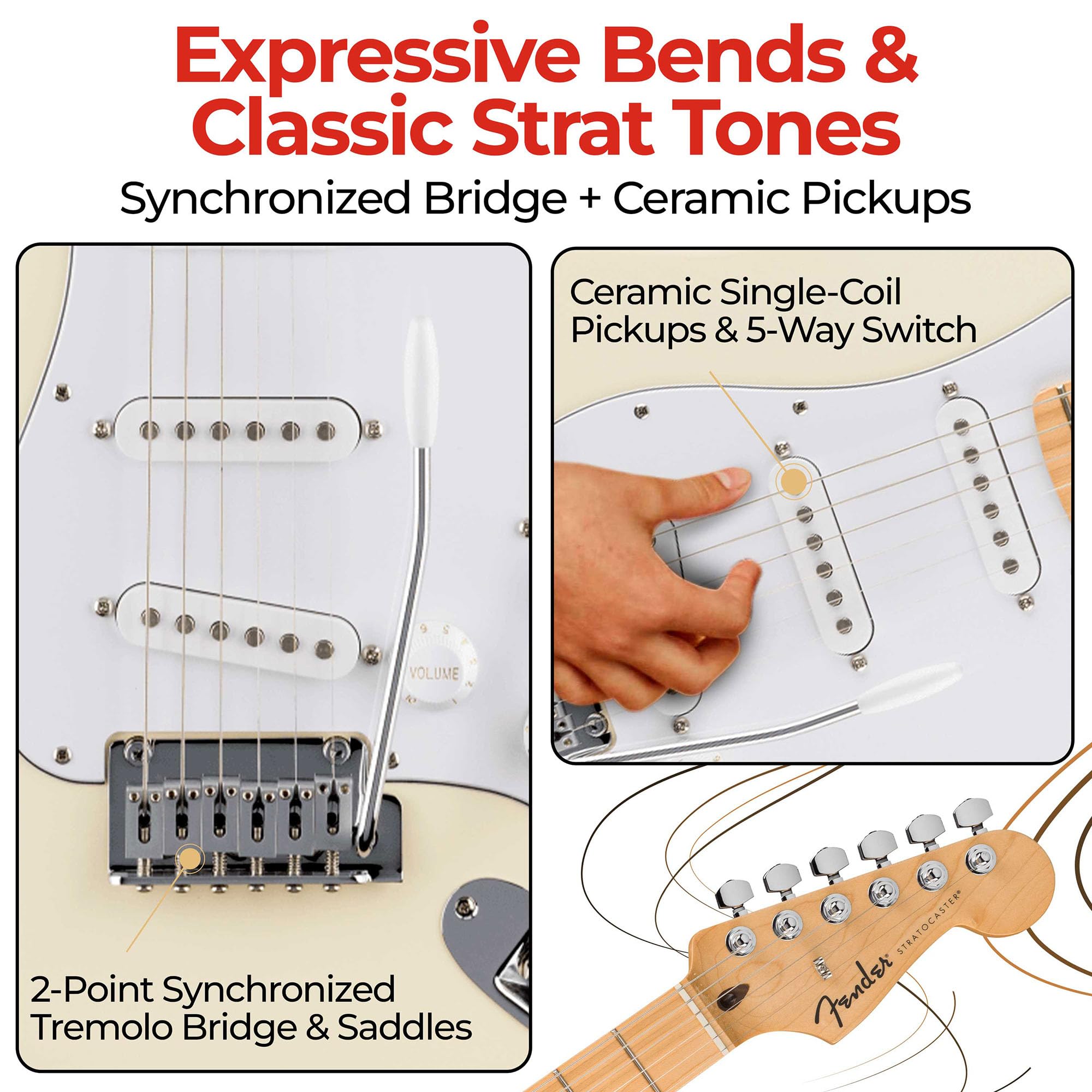 Fender Standard Stratocaster - Olympic White w/ Guitar Cleaning Kit