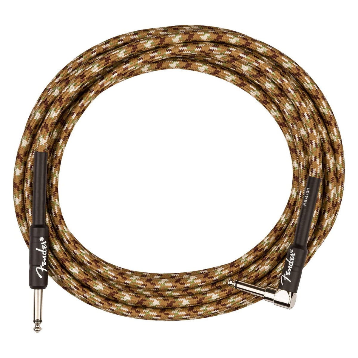 Fender 18.6-Foot Professional Instrument Cable, Straight-Angled, Desert Camo - 2 Pack