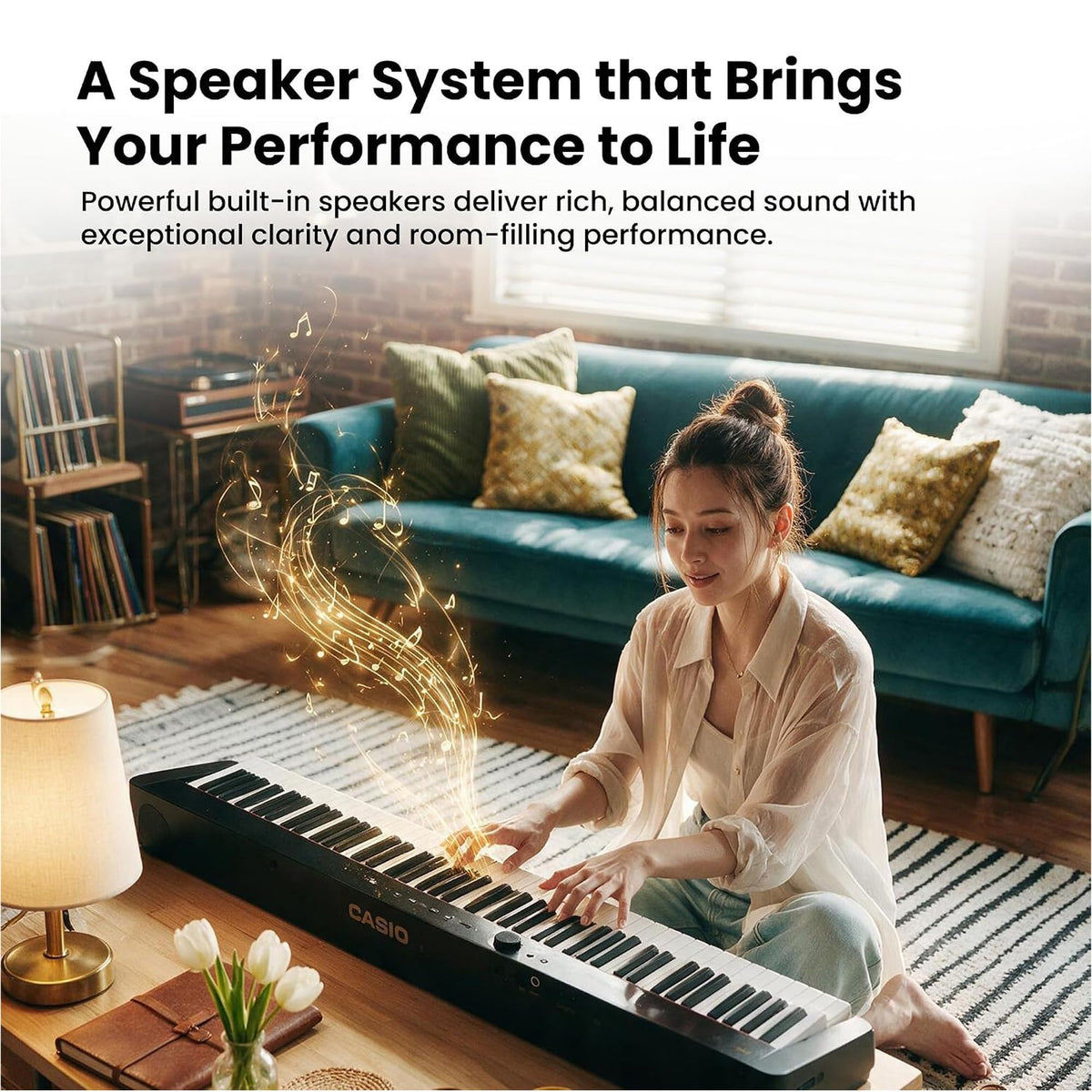 Casio PX-S1100 Privia Slim Digital Piano - Black w/ Adjustable Stand