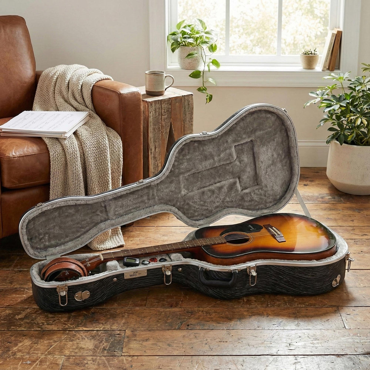Gearlux AC-500 Dreadnought Acoustic Guitar ABS Case