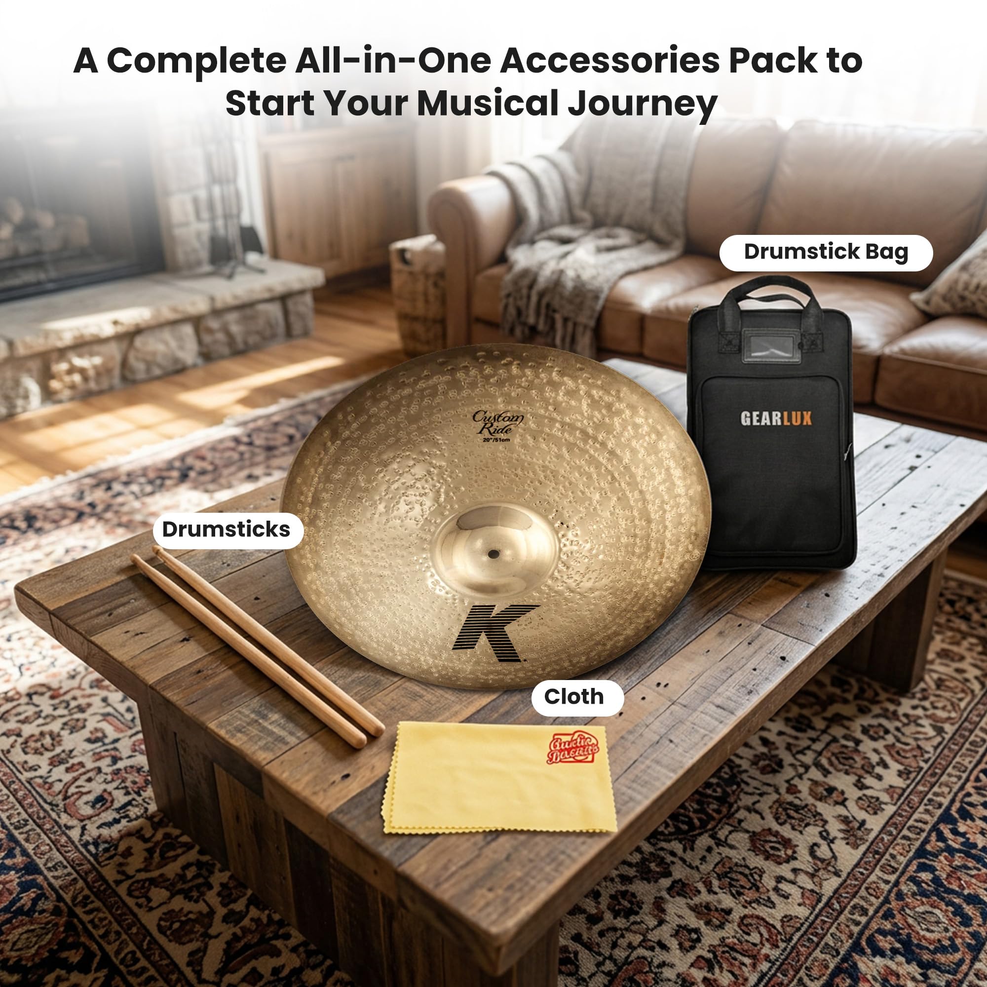 Zildjian K20889 20" K Custom Ride Cymbal w/ Drumstick Bag
