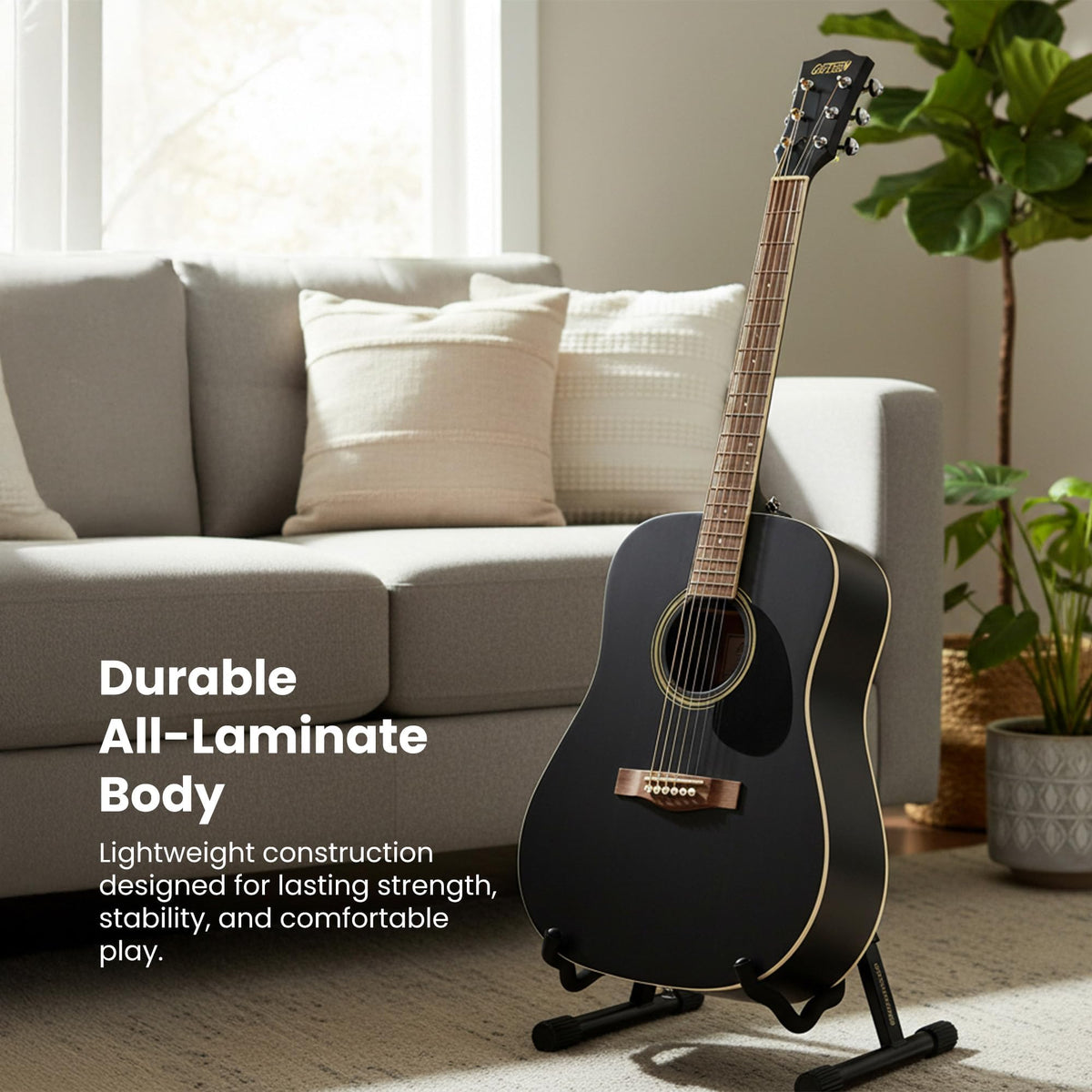 Gretsch Prelude D100 Dreadnought Acoustic Guitar - Black