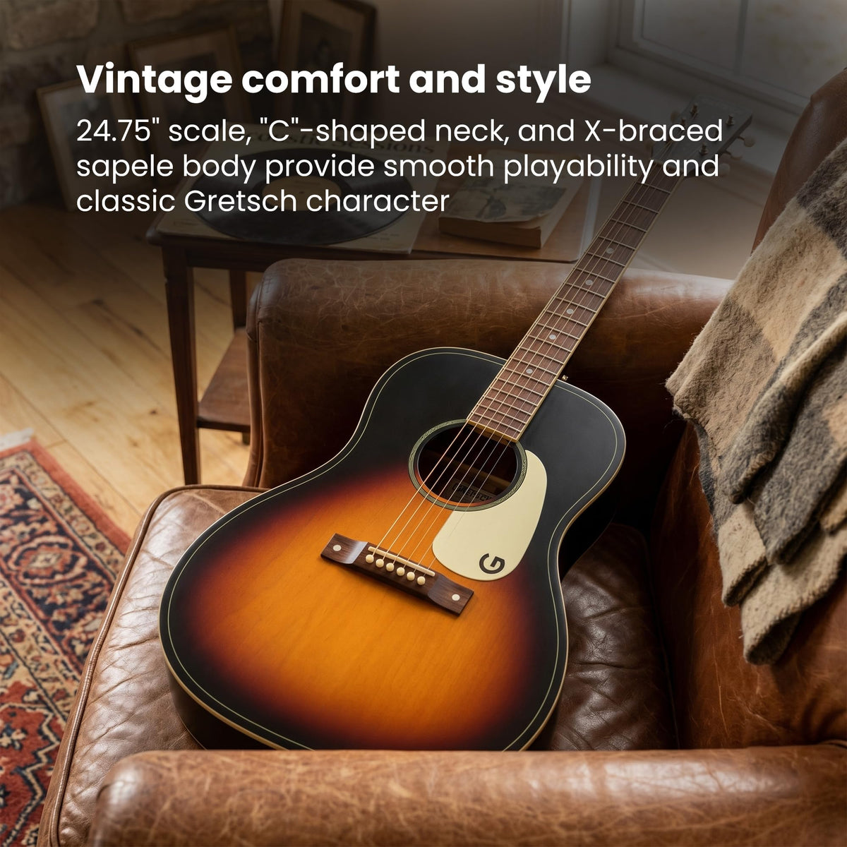 Gretsch Jim Dandy Dreadnought Acoustic Guitar - Rex Burst