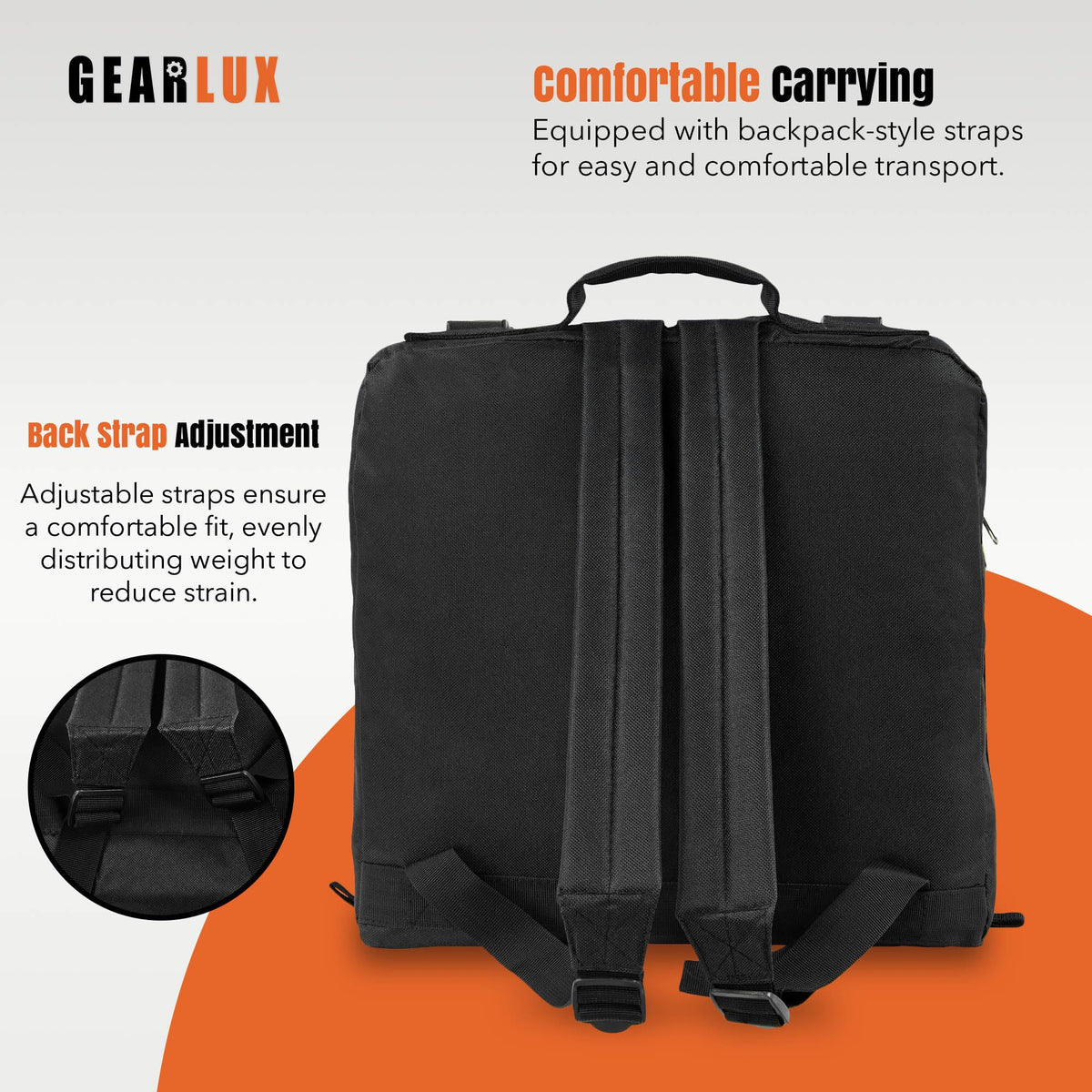 Gearlux ACB-320 Accordion Backpack Gig Bag - Black