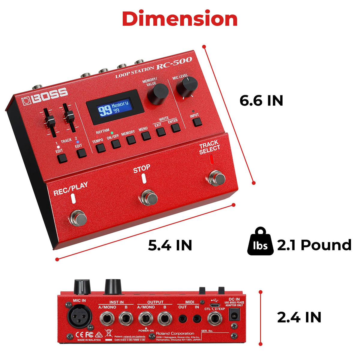 Boss RC-500 Loop Station w/ Power Supply