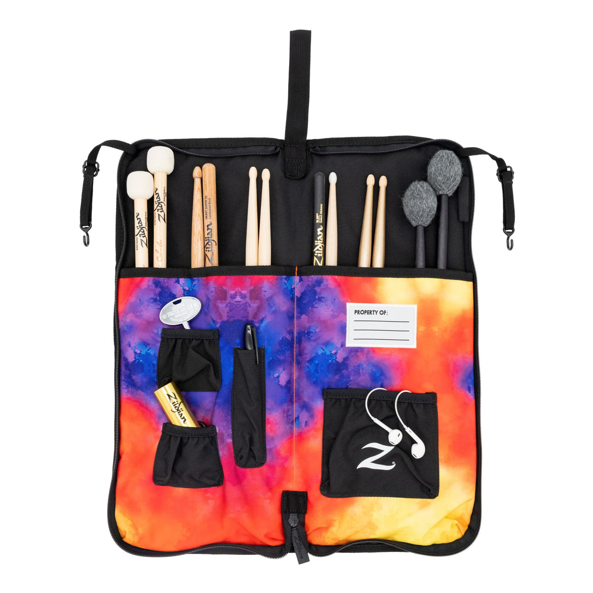 Zildjian ZXBP00202 Student Backpack Drumstick Bag - Orange Burst w/ Practice Tips