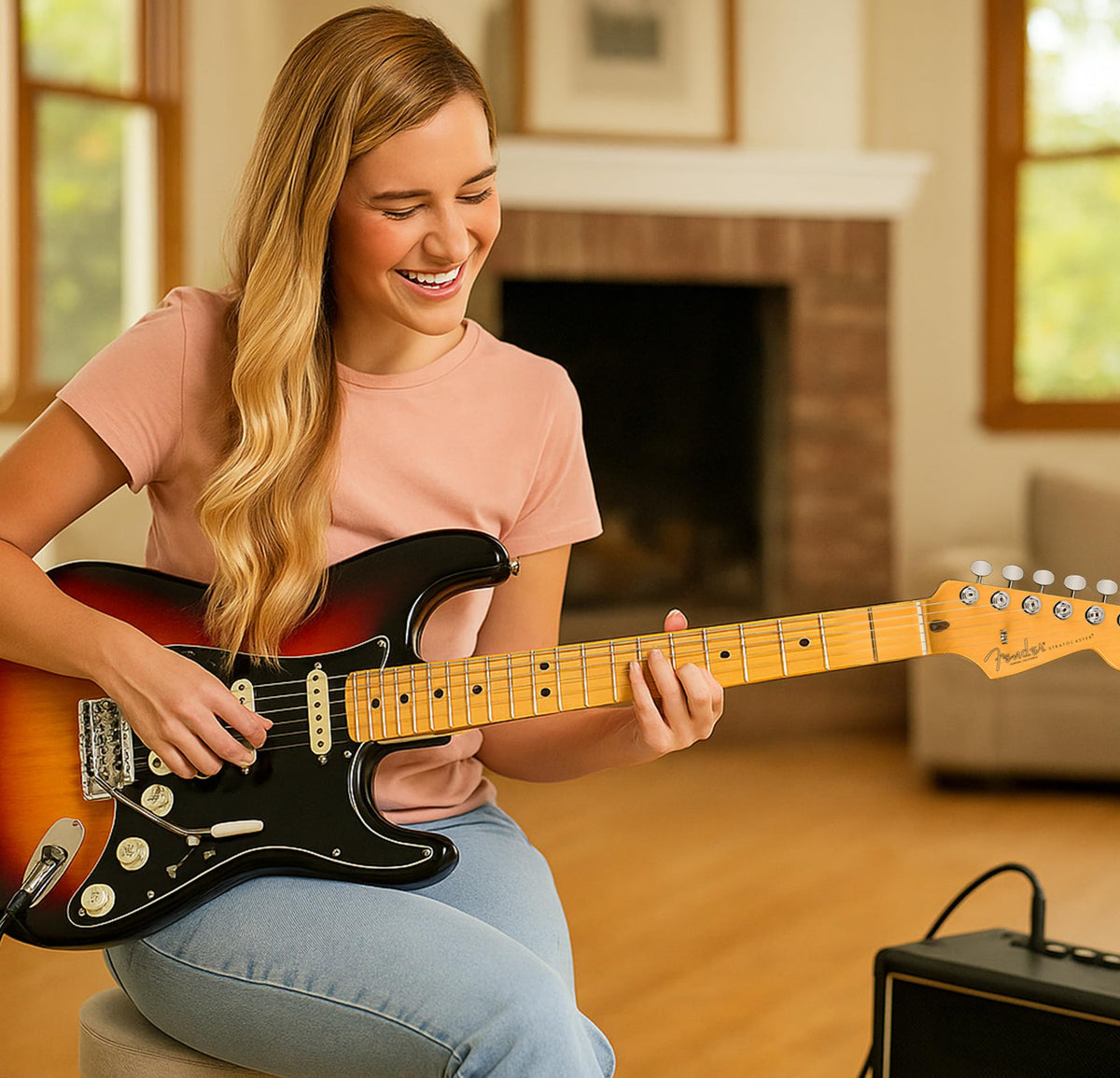 Fender American Professional Classic Stratocaster - 3-Color Sunburst w/ Cleaning Kit