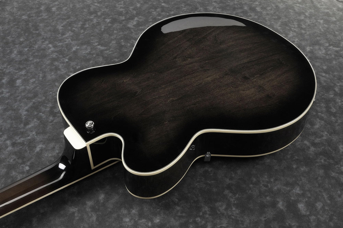 Ibanez AFB200 AFB Artcore Hollow Body Bass - Transparent Black Sunburst w/ Gig Bag