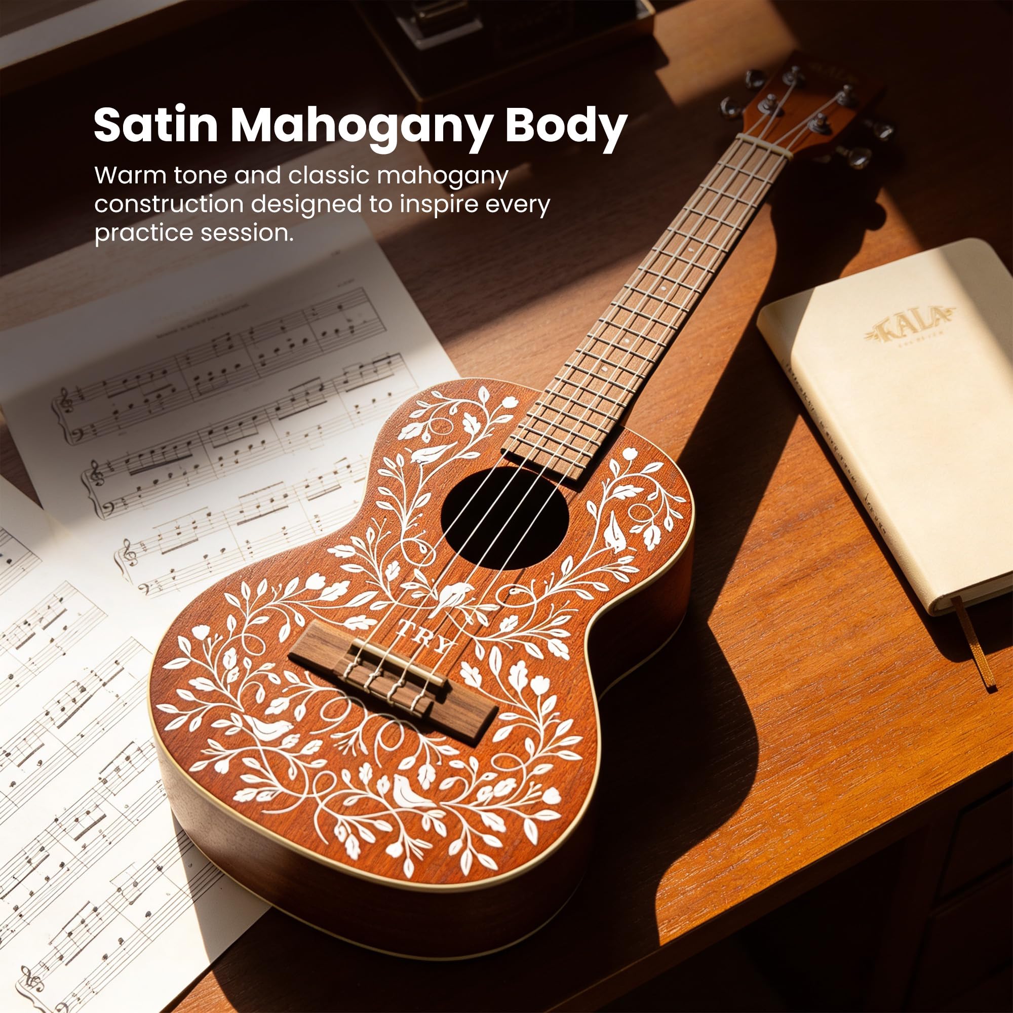 Kala LTP-MH Mandy Harvey Learn-to-Play Tenor Ukulele Starter Kit