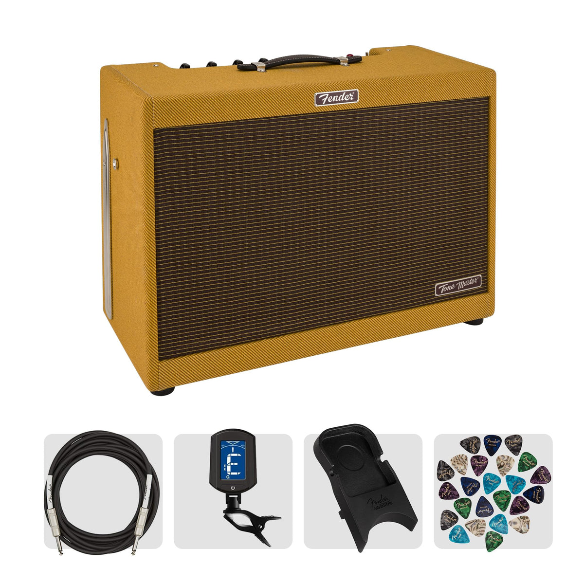 Fender Tone Master FR-12 1000-Watt 1x12 Powered Speaker Cabinet - Tweed w/ Instrument Cable