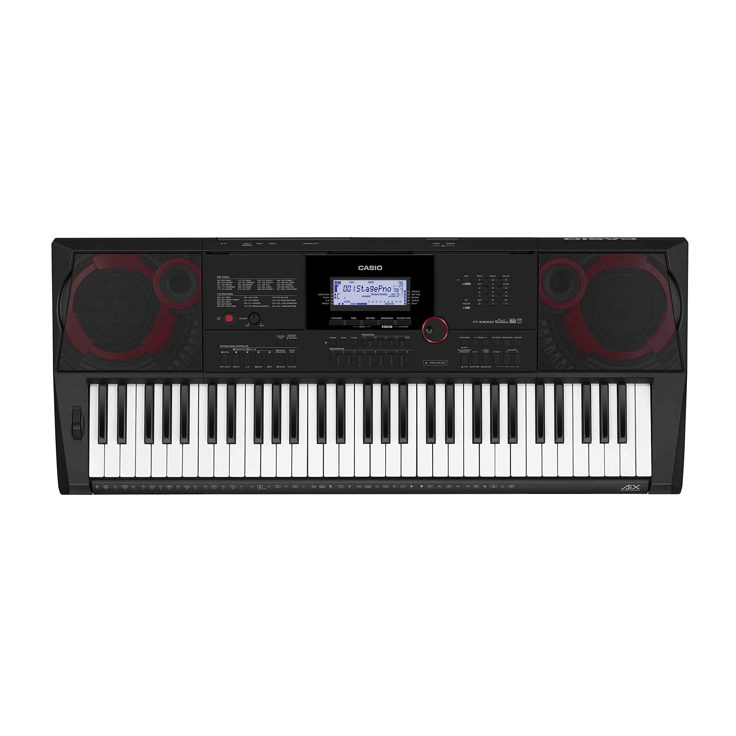Casio CT-X3000 61-Key Portable Arranger Keyboard w/ Adjustable Stand