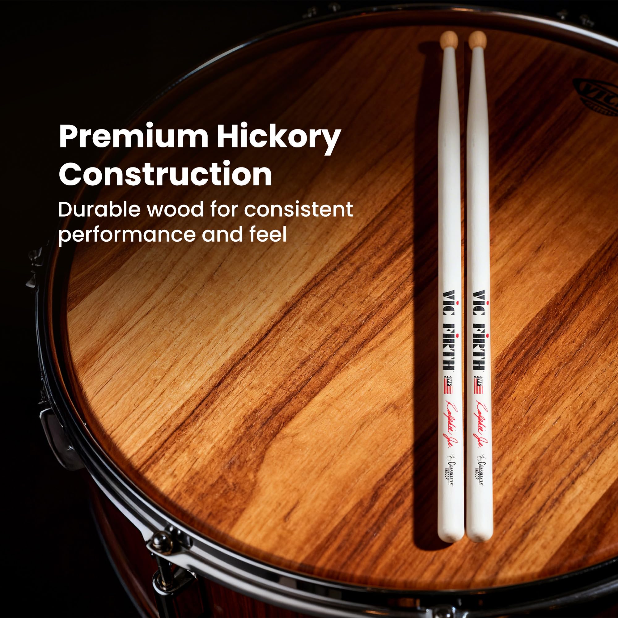 Vic Firth SRHJR Corpsmaster Signature Ralphie Jr. Drumsticks - 12 Pack
