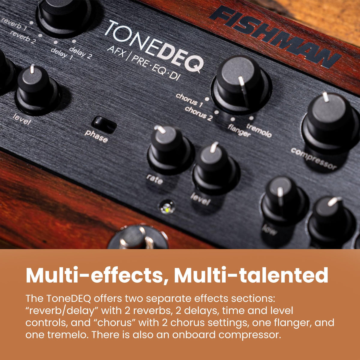 Fishman ToneDEQ Acoustic Preamp w/ Instrument Cable