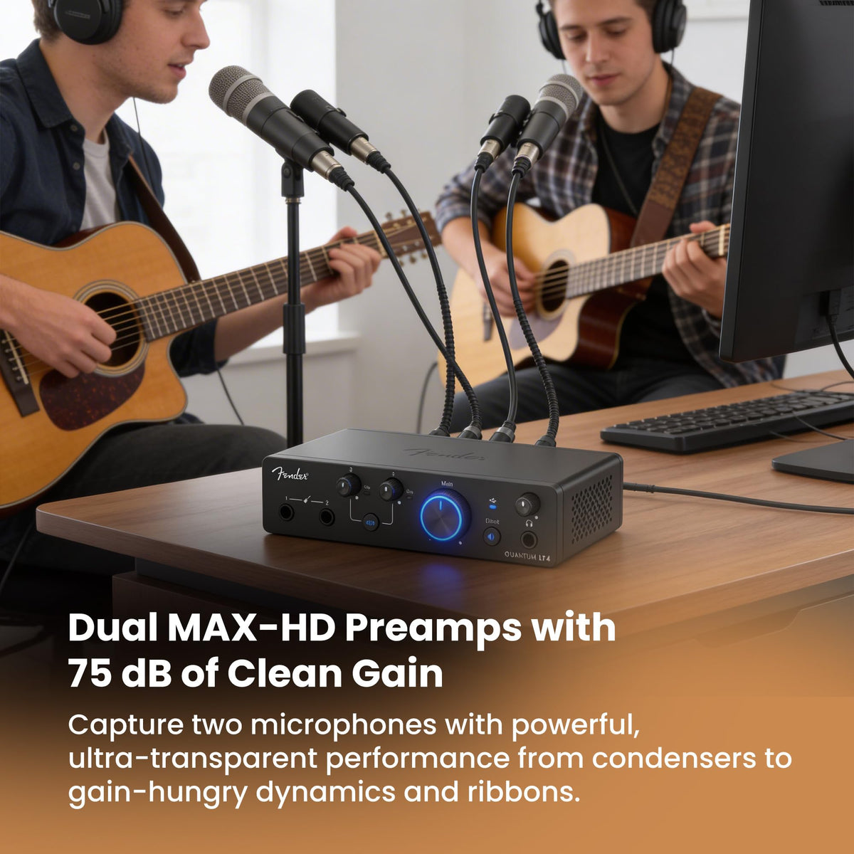 Fender Quantum LT 4 USB-C Audio Interface w/ Headphones