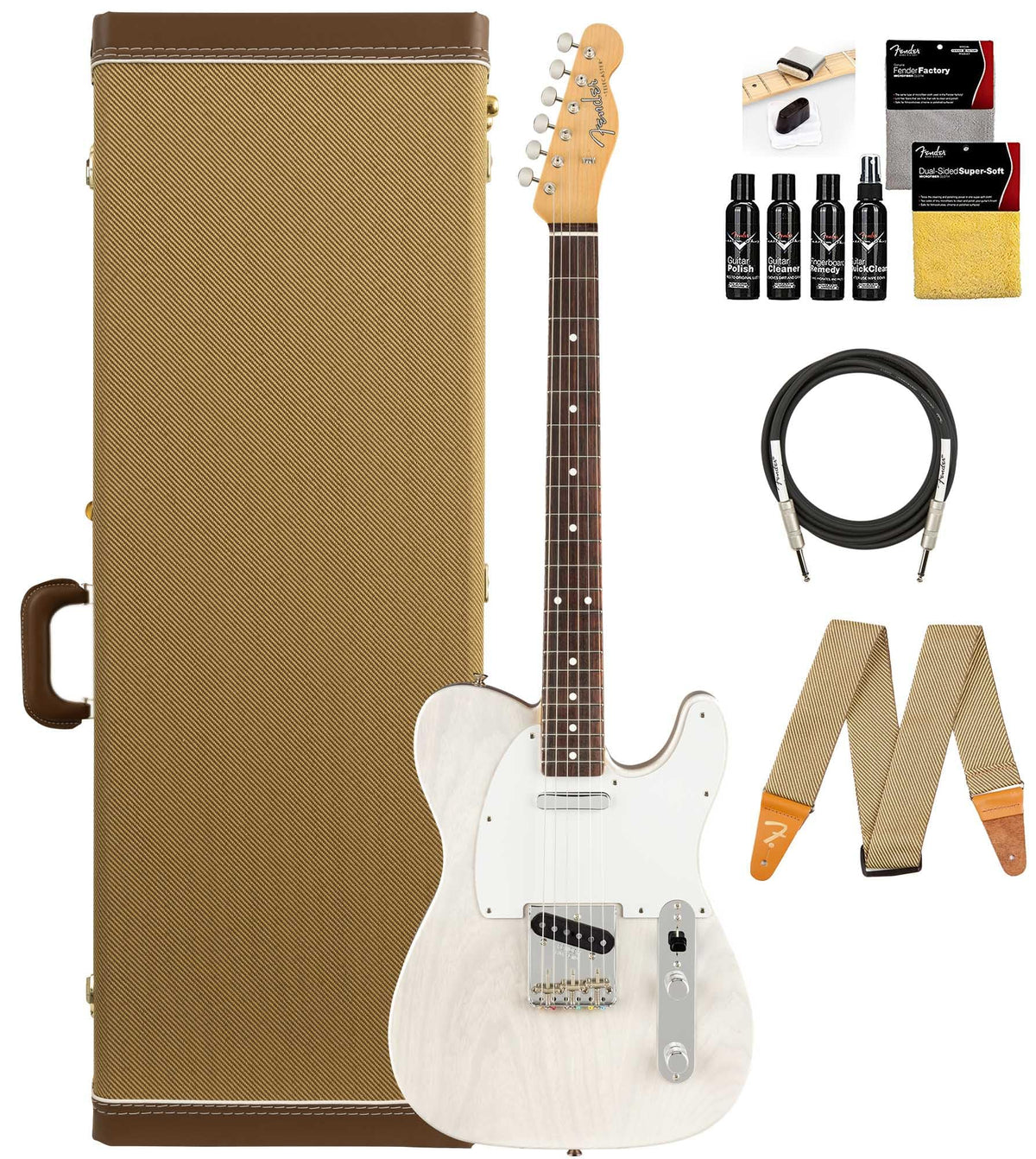 Fender Jimmy Page Mirror Telecaster - White Blonde w/ Tweed Case