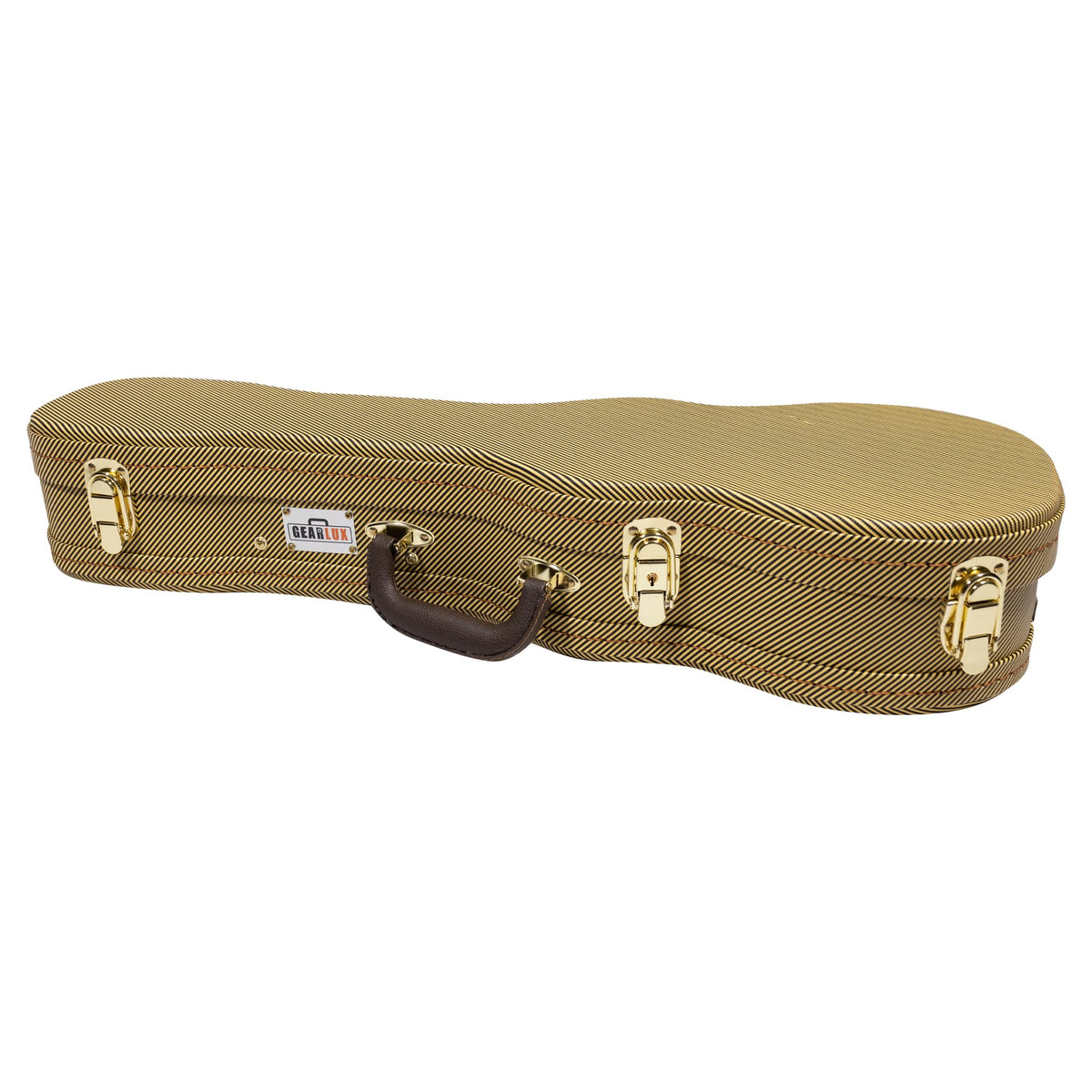 Gearlux UC107-C Concert Ukulele Wooden Tweed Case