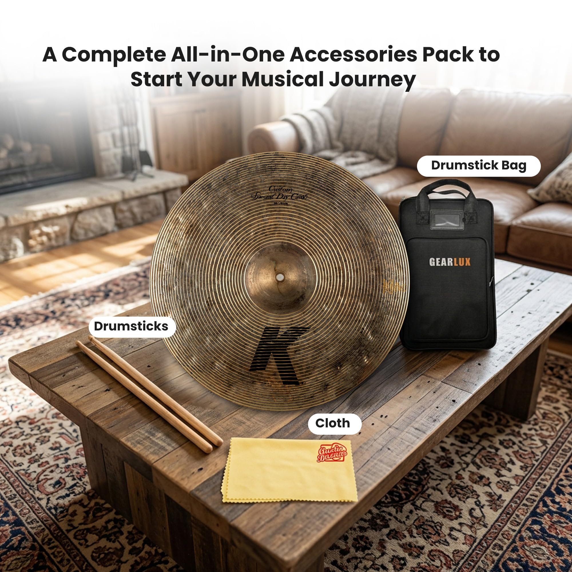 Zildjian K1424 20" K Custom Special Dry Crash Cymbal w/ Drumstick Bag