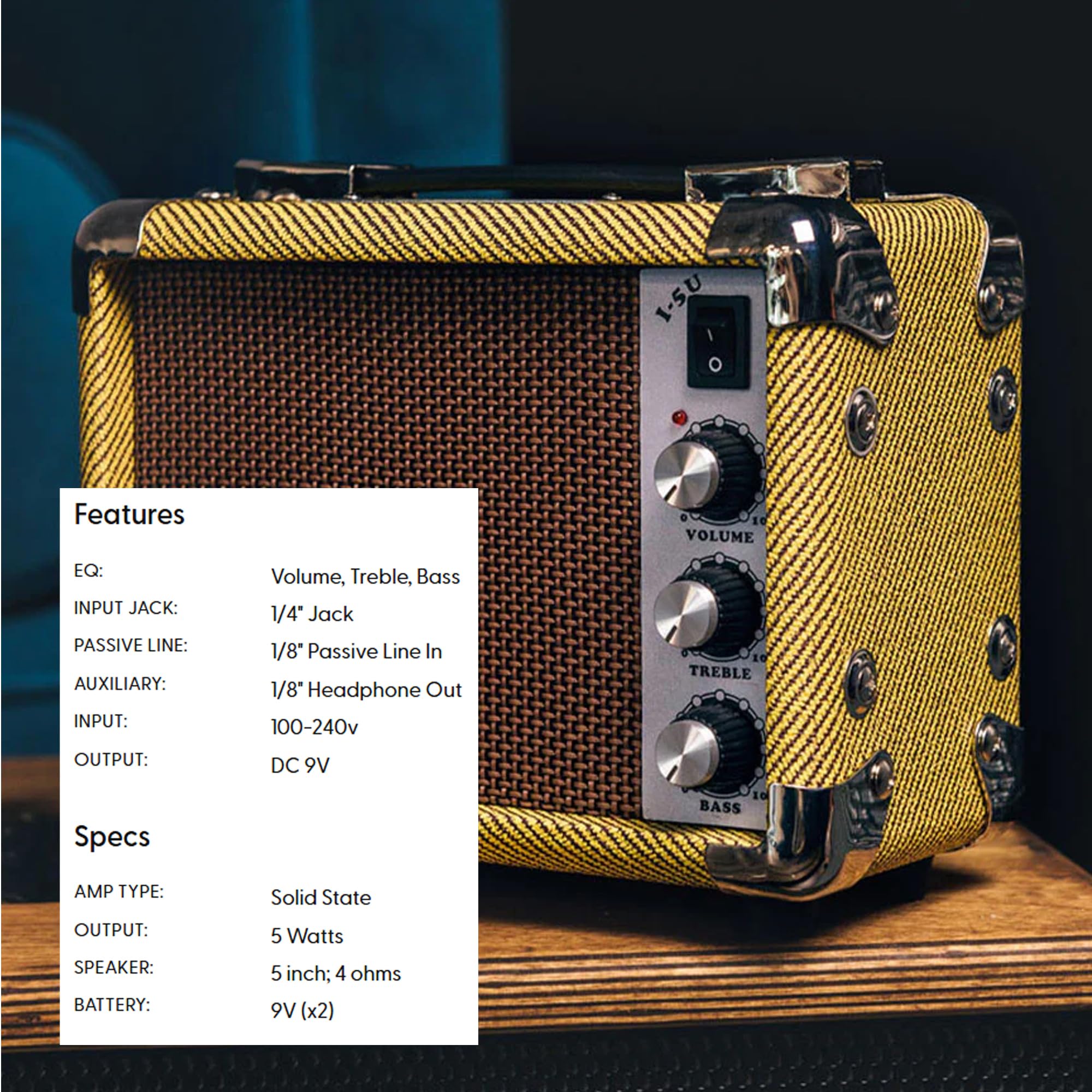 Kala AMP-TWD-5U Tweed Ukulele Amplifier