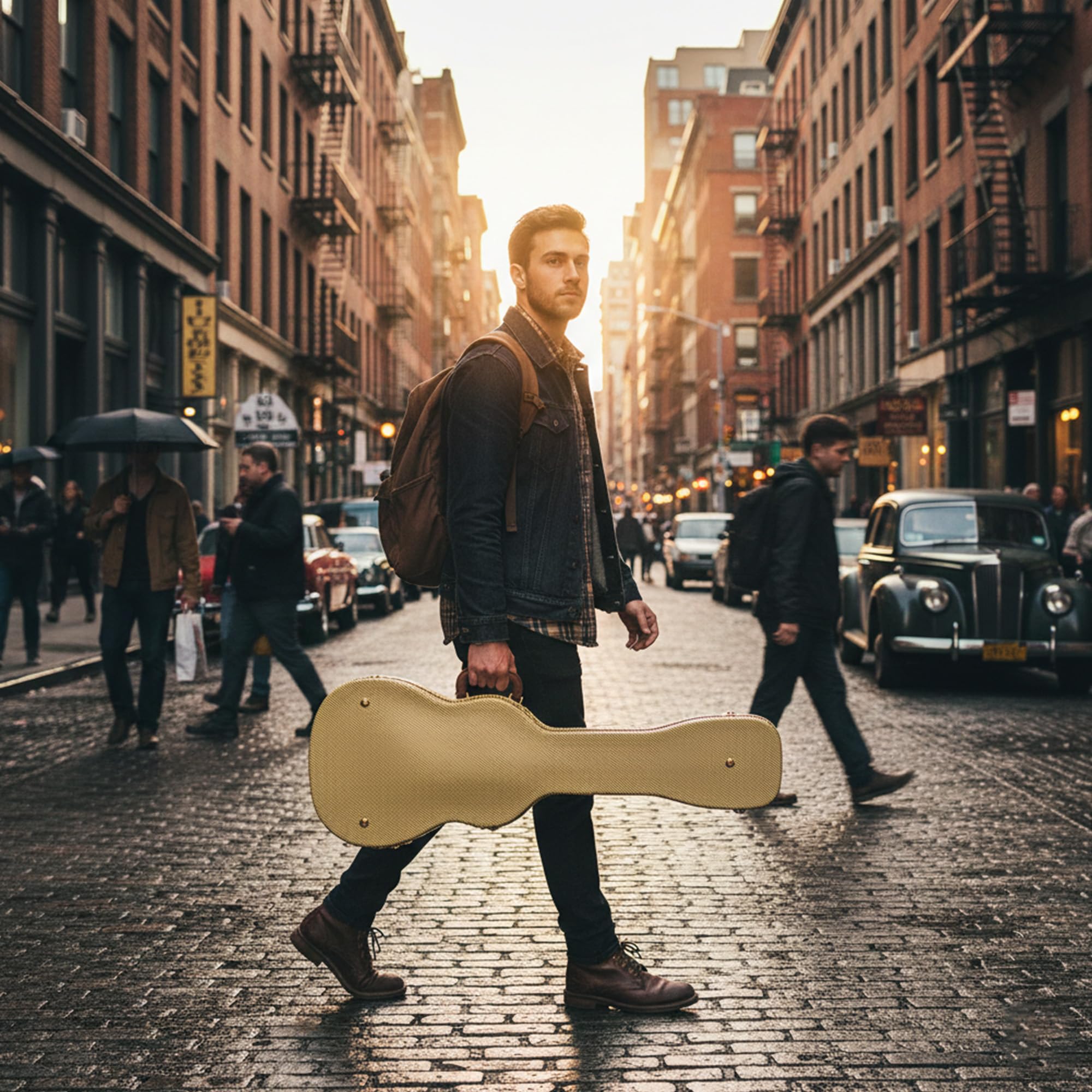 Gearlux Wooden Baritone Ukulele Case - Tweed