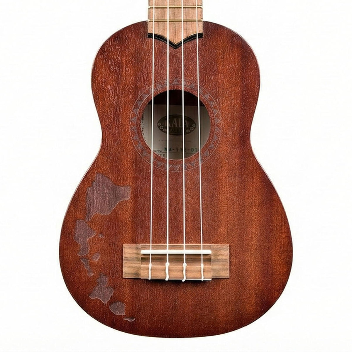 Kala KA-15S-H1 Satin Mahogany Soprano Ukulele - Hawaiian Islands w/ Gig Bag